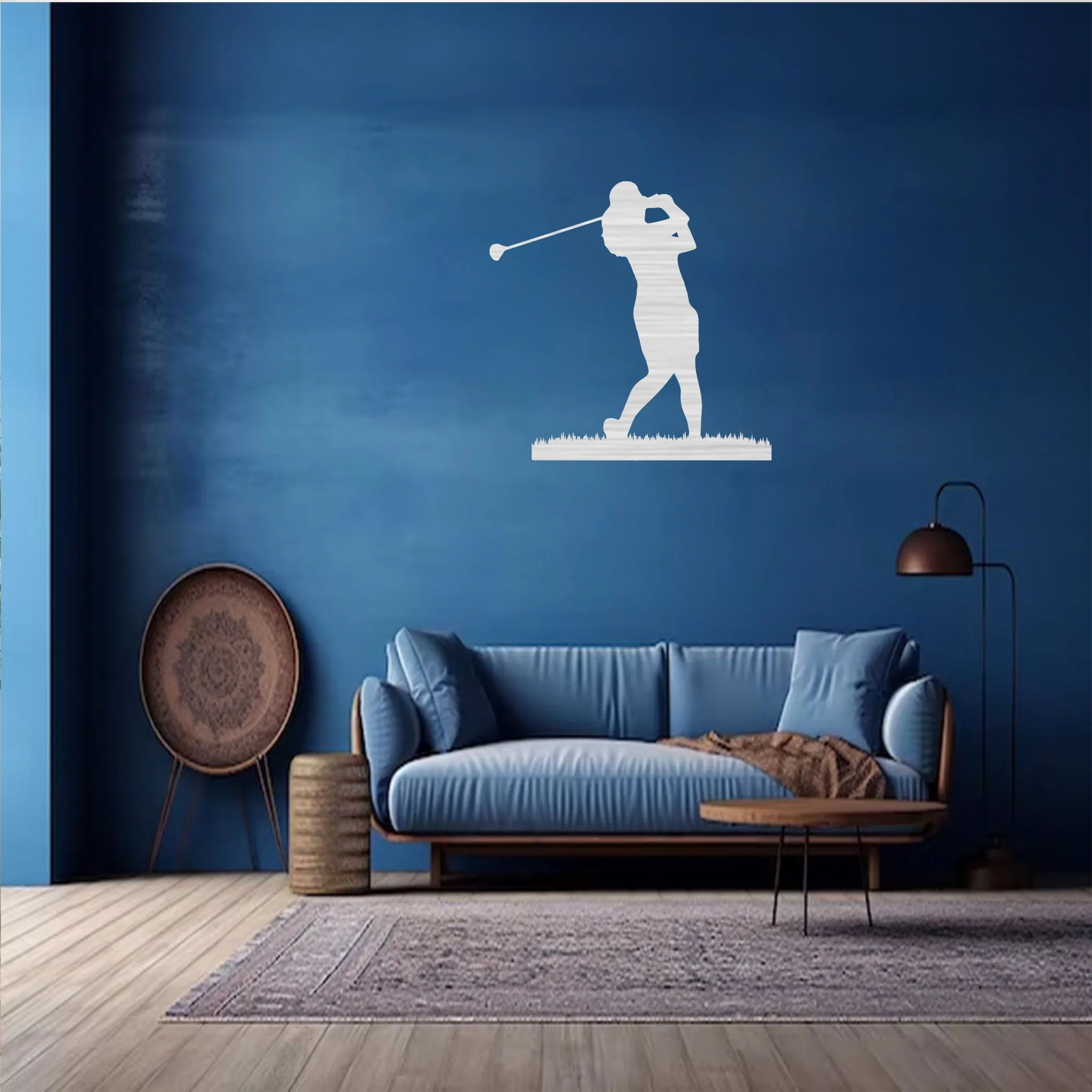 Female Golfer - Metal Wall Art