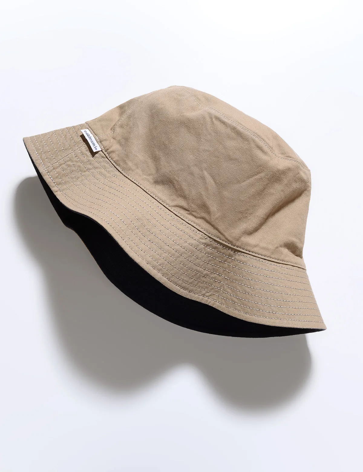 FINAL SALE: Reversible Cotton Bucket Hat - Navy/Beige