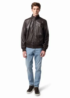 Giubbotto bomber in pelle