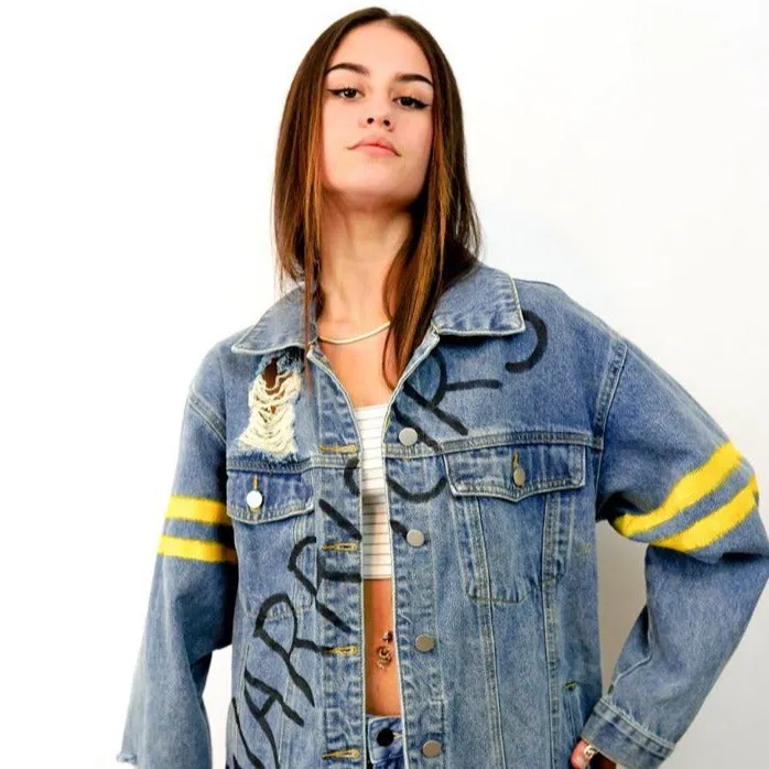 'GO WARRIORS' DENIM JACKET - WOMEN