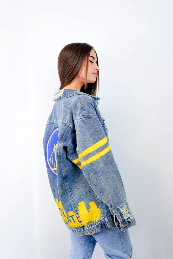 'GO WARRIORS' DENIM JACKET - WOMEN