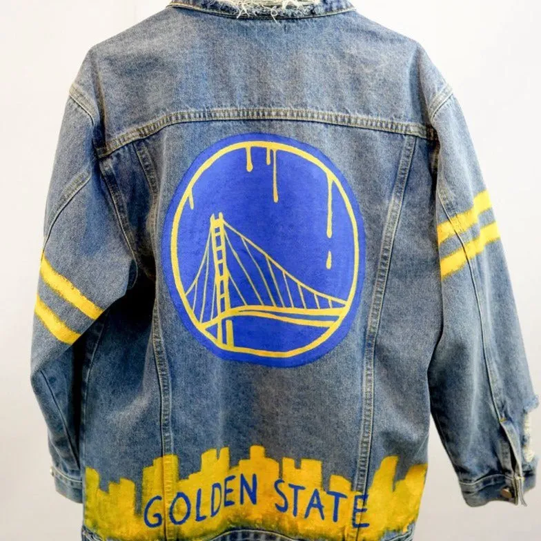 'GO WARRIORS' DENIM JACKET - WOMEN