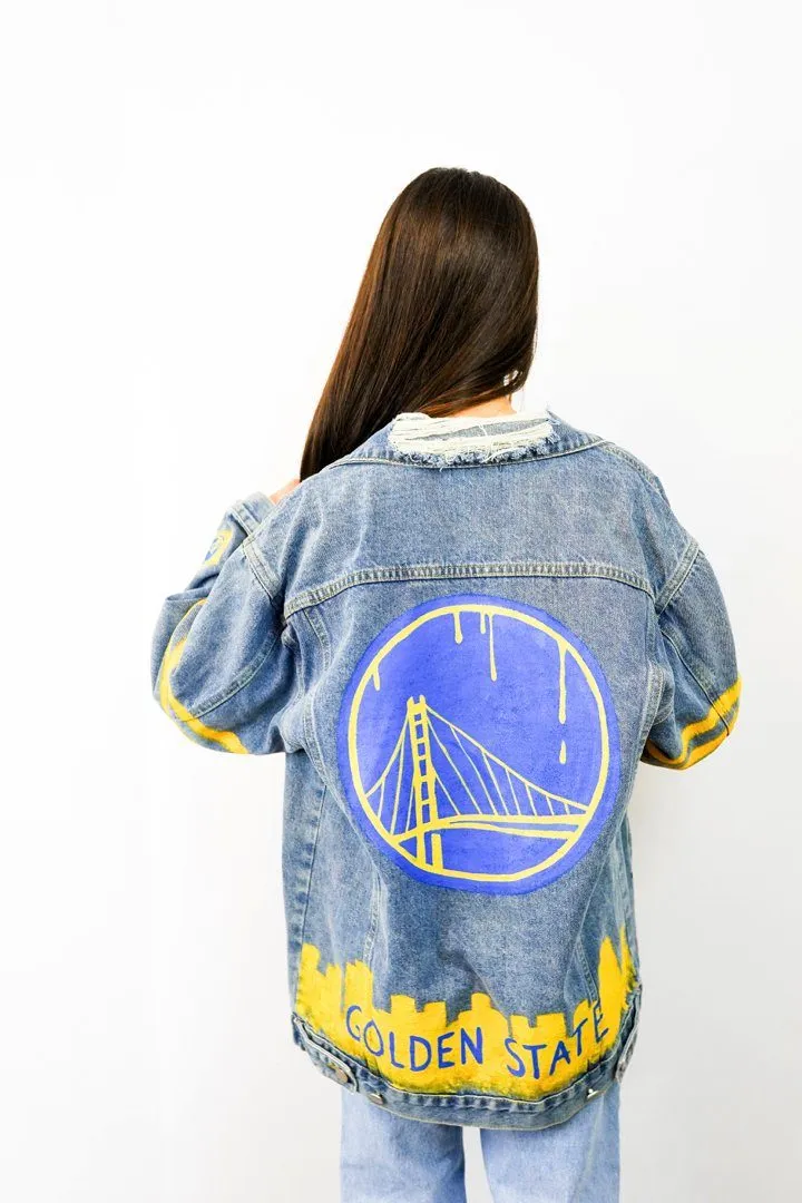 'GO WARRIORS' DENIM JACKET - WOMEN