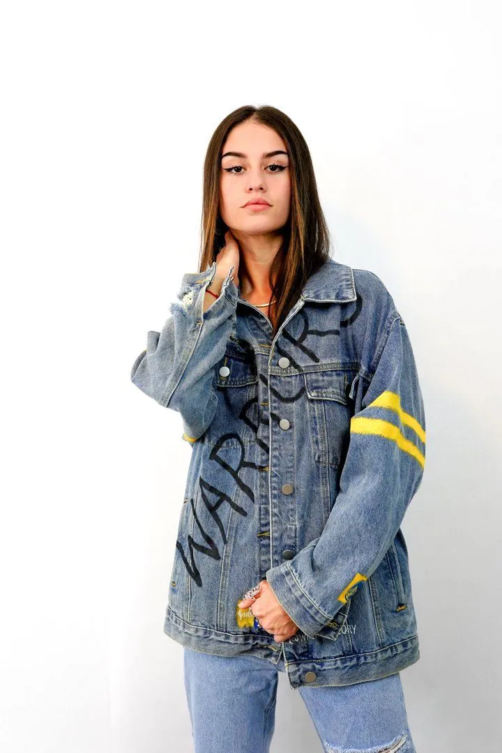 'GO WARRIORS' DENIM JACKET - WOMEN