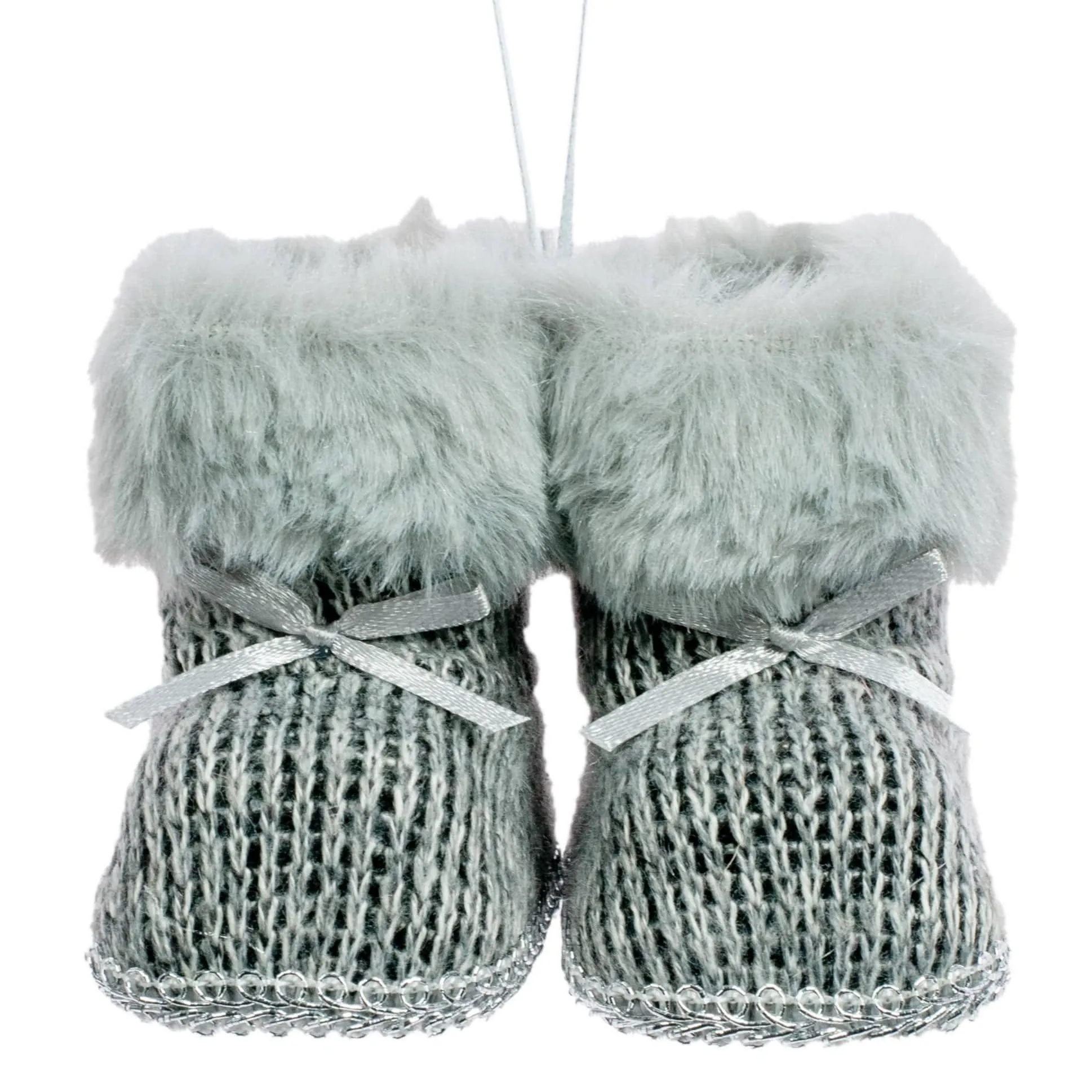 Grey Knit Boots | Ornament