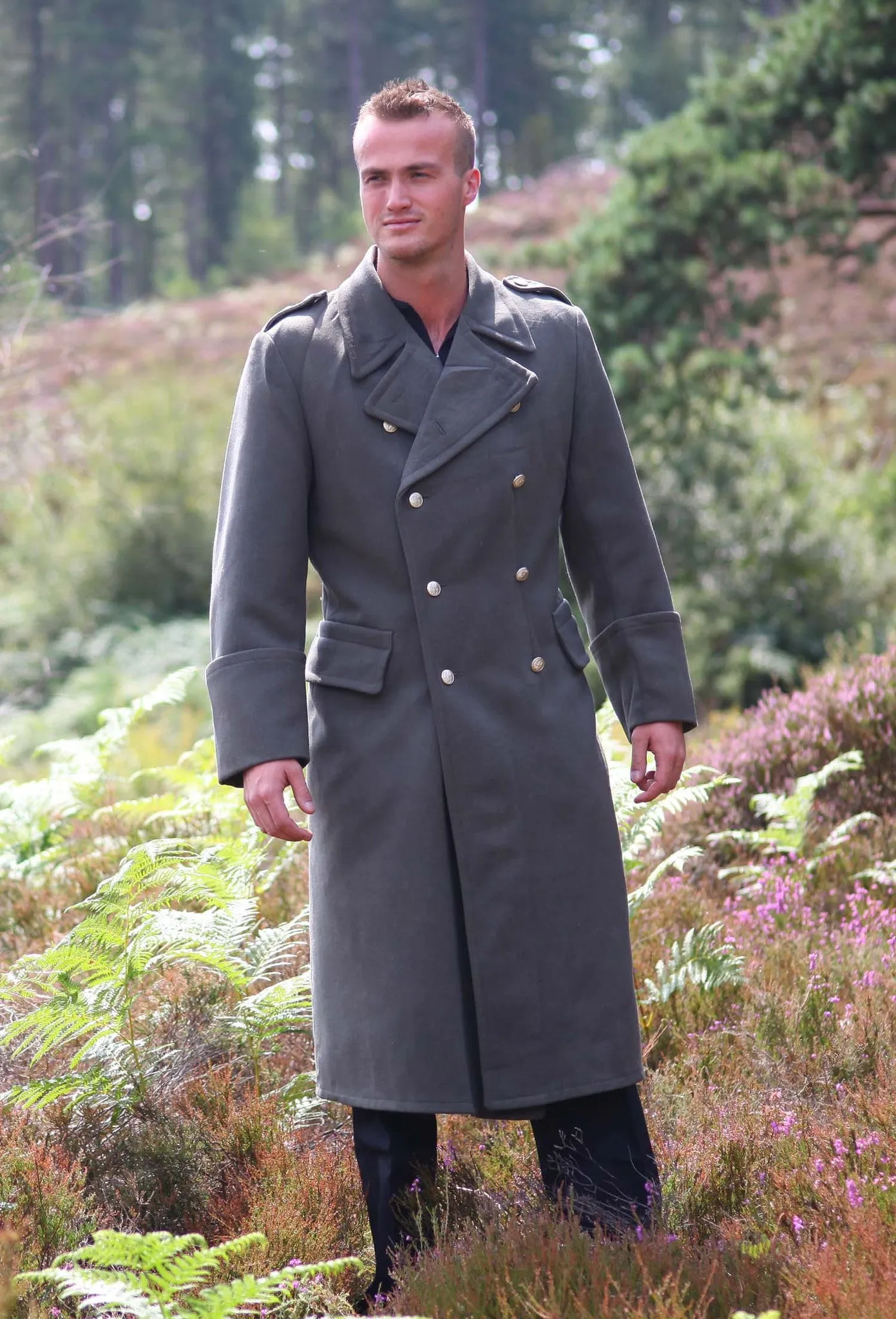 Grey Wool Full Length Greatcoat - Austrian Army Surplus