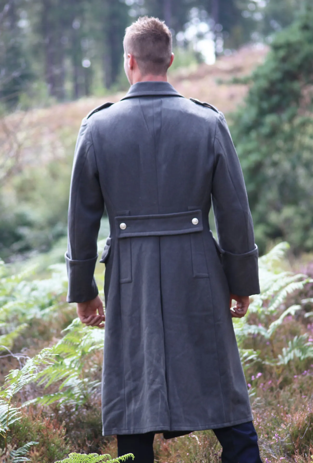 Grey Wool Full Length Greatcoat - Austrian Army Surplus