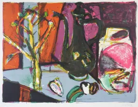 Hans Falk Abstract Still Life Lithograph