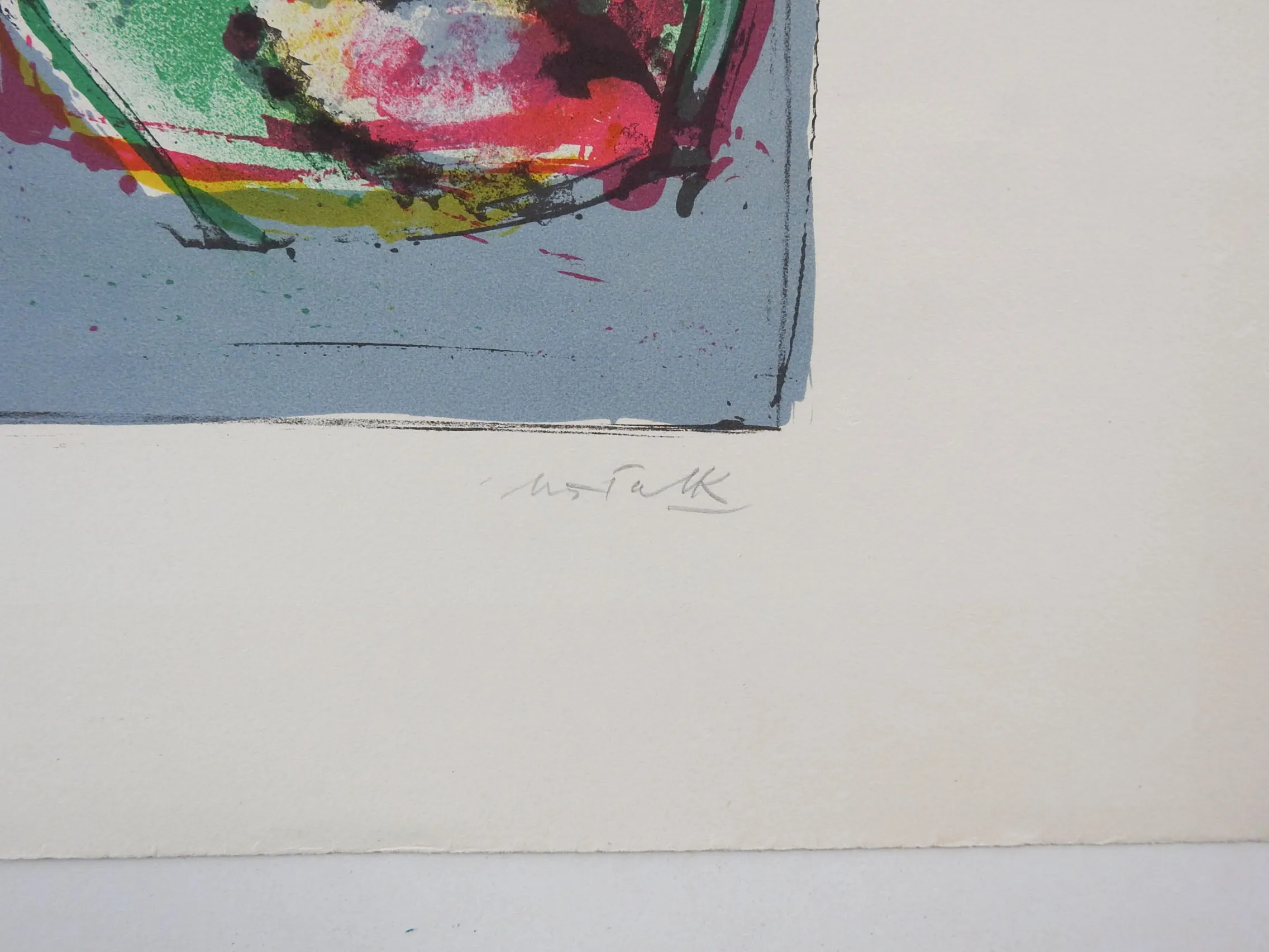 Hans Falk Abstract Still Life Lithograph