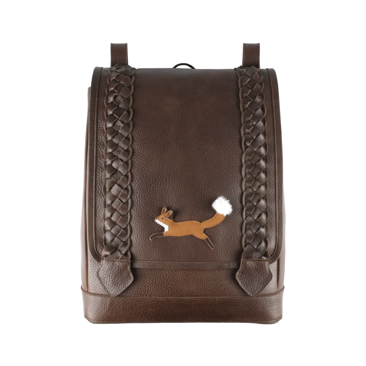 Hikey Schoolbag | Fox | Brown Grain Leather