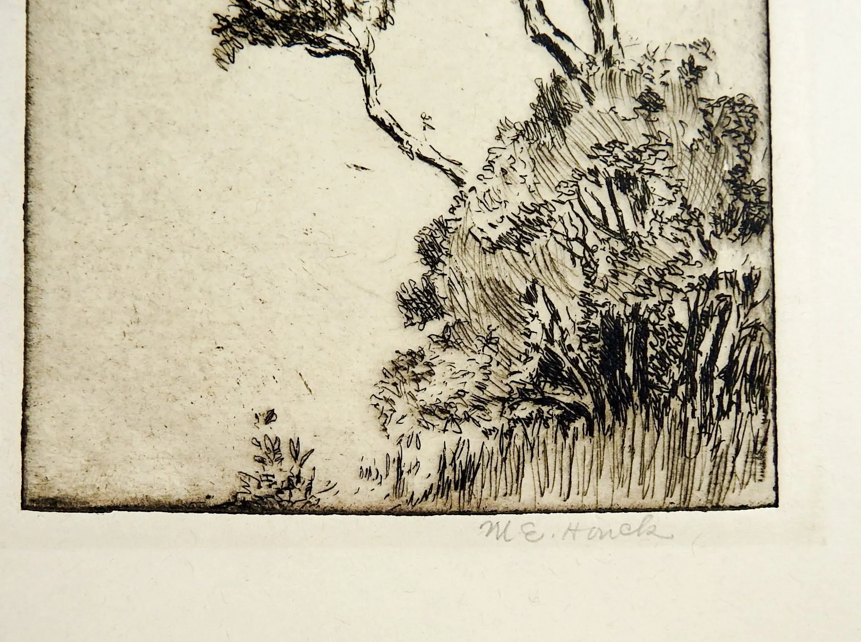 Hillside Etching By M. E. Houck