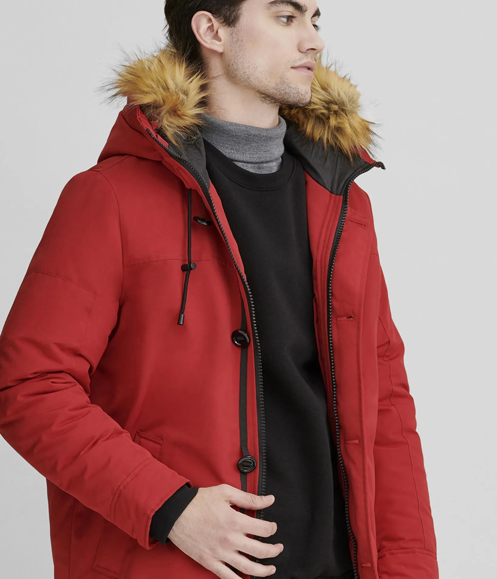 Hooded Button Parka