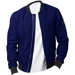 Ink Blue Bomber Men's Jacket