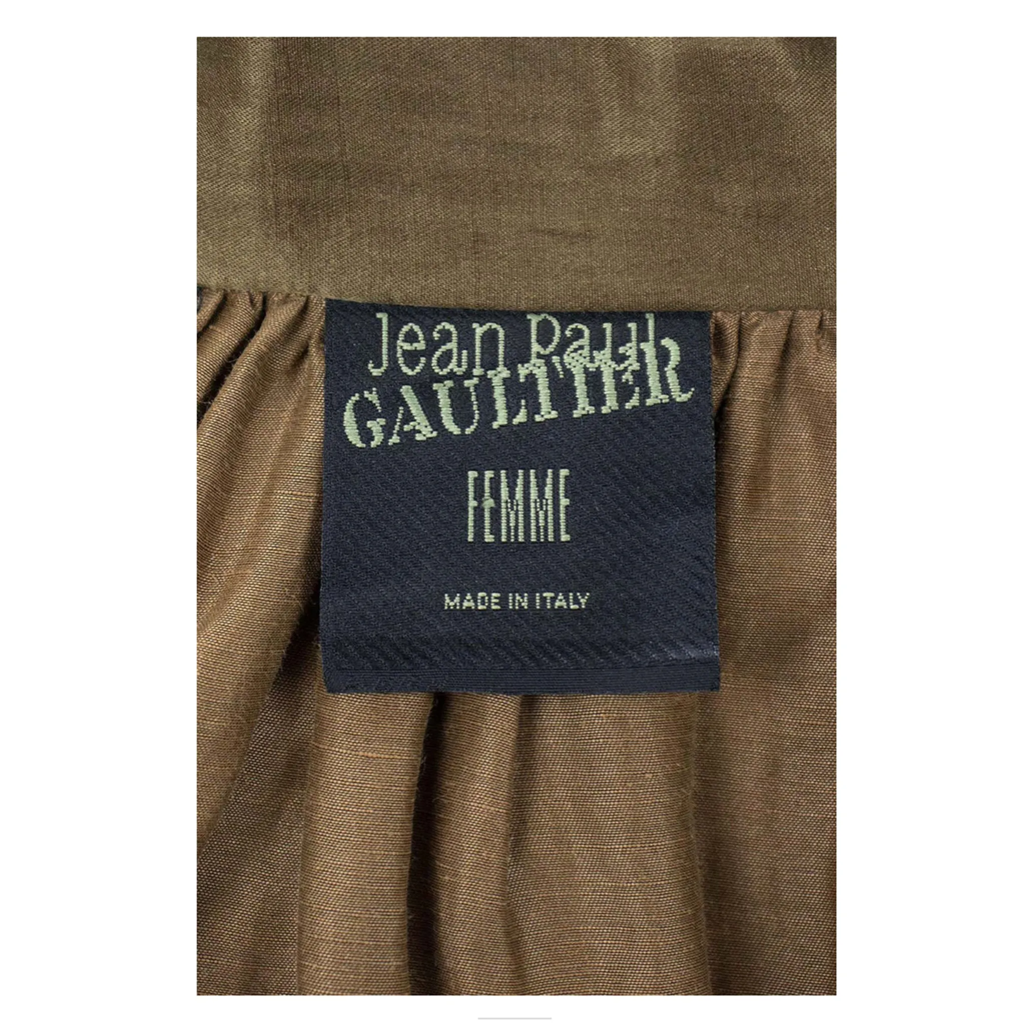 JEAN PAUL GAULTIER 1990s Olive Silk Crop Bomber Jacket