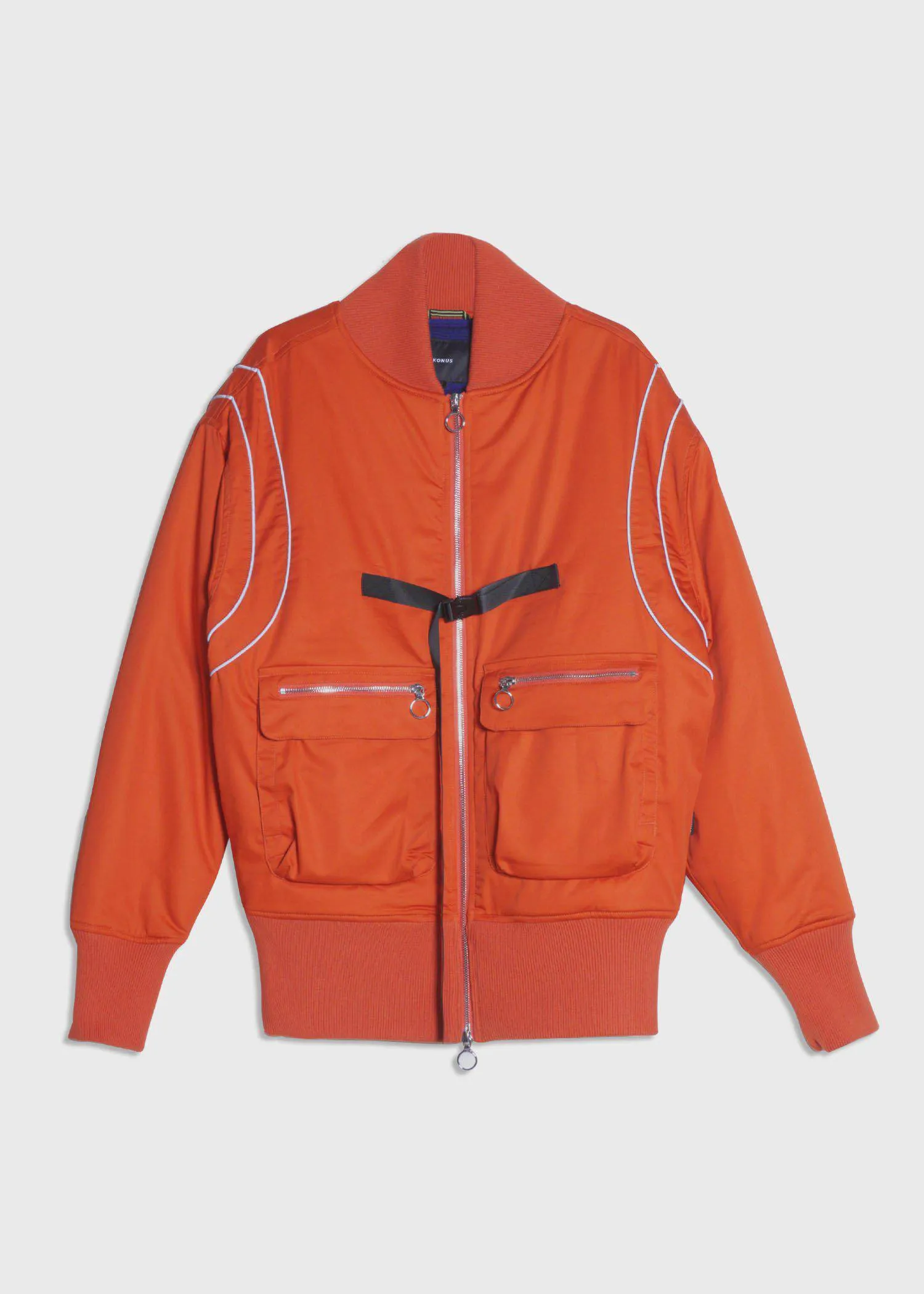 Konus Men's Oversize Bomber Jacket in Orange