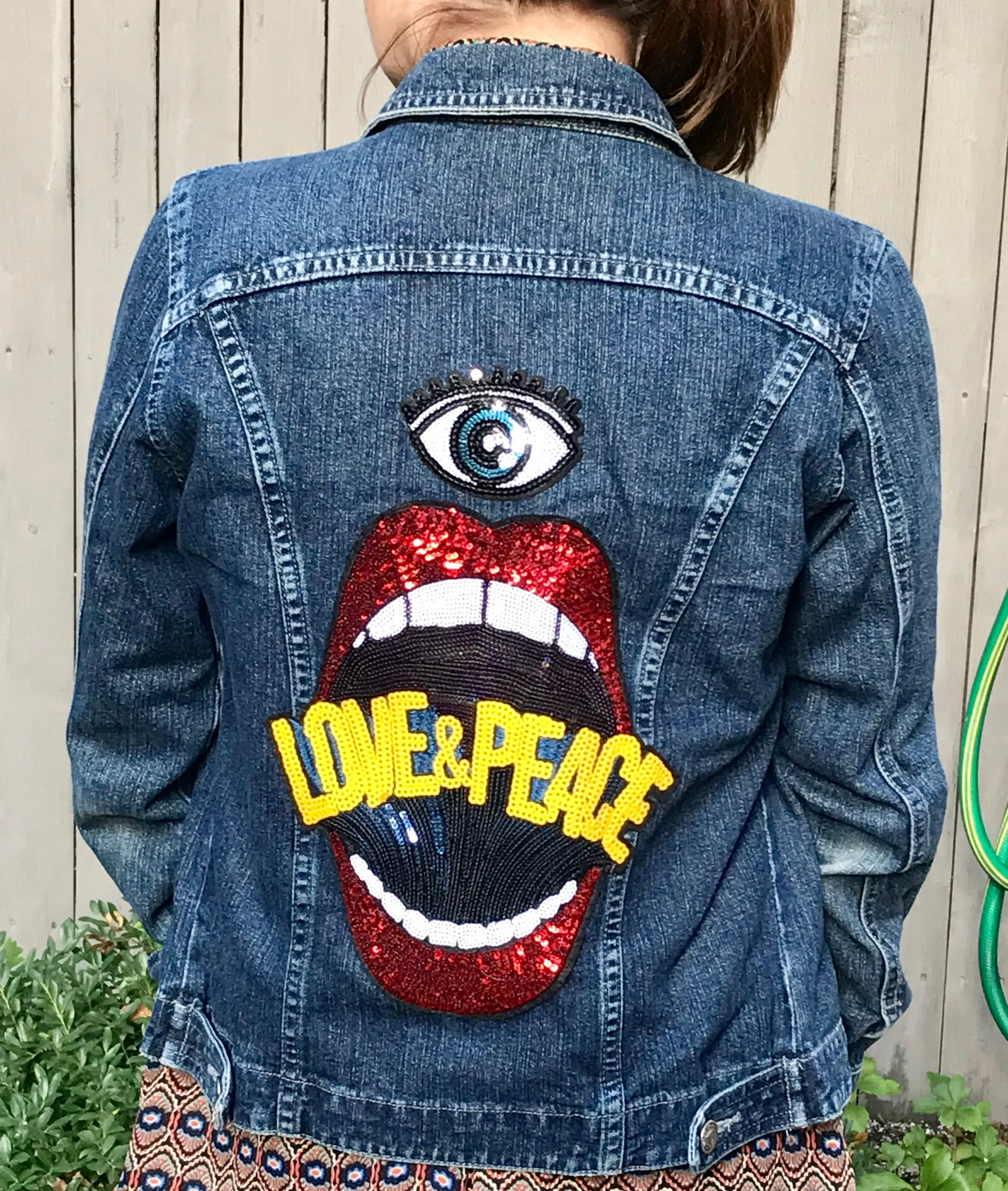 Love & Peace Jean Jacket