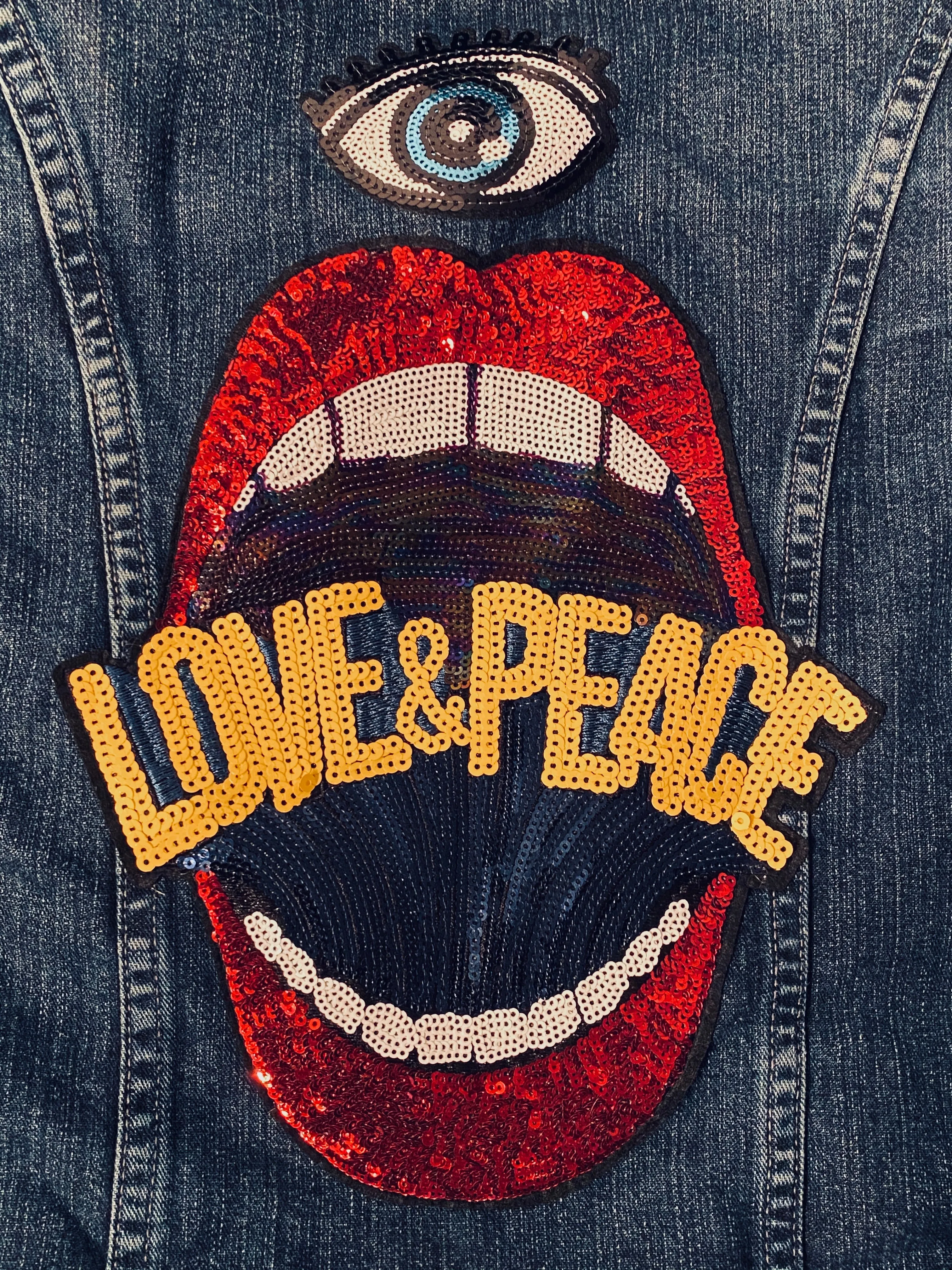 Love & Peace Jean Jacket