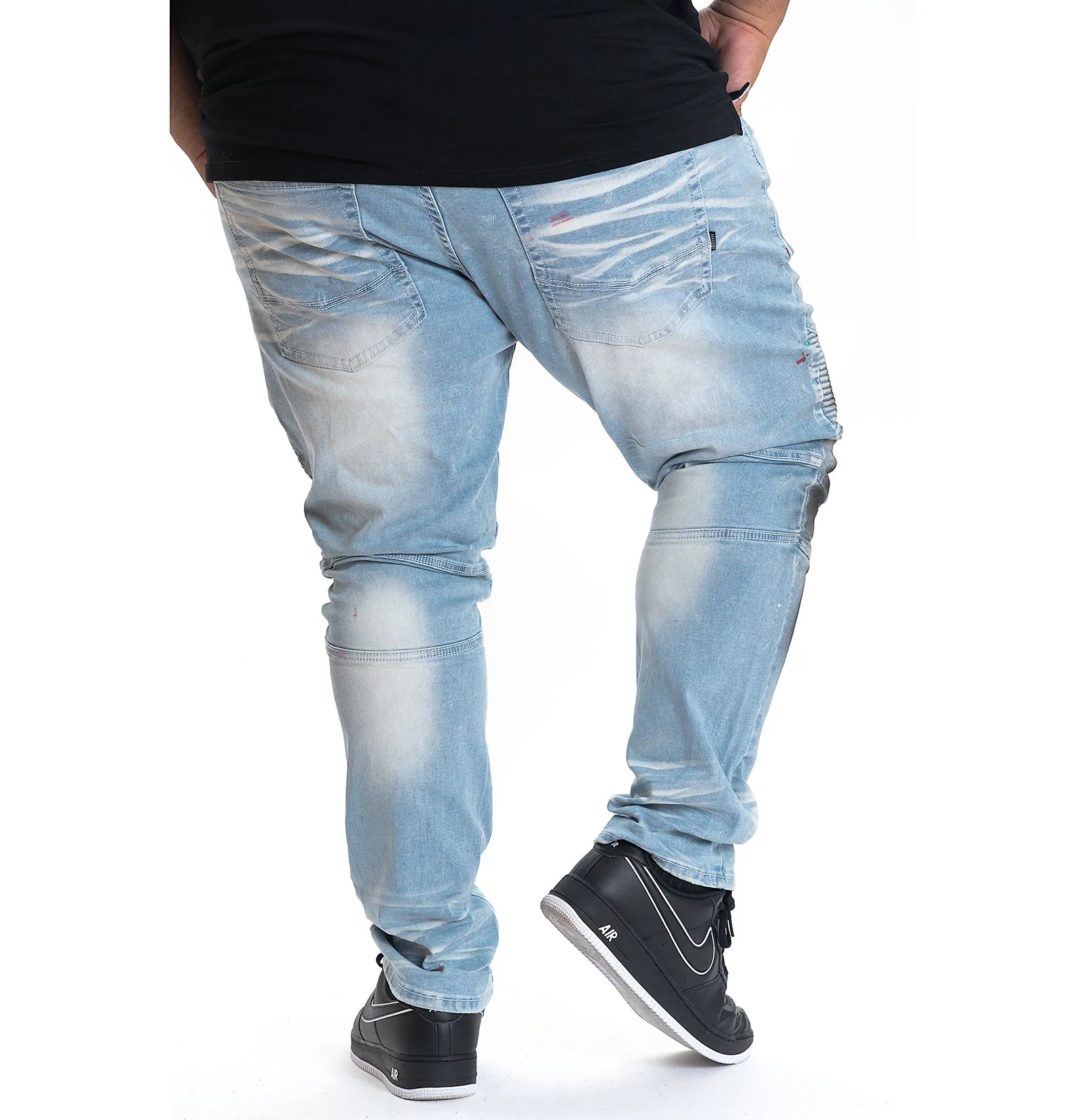 M1909 Medano Biker Jeans - Light Wash