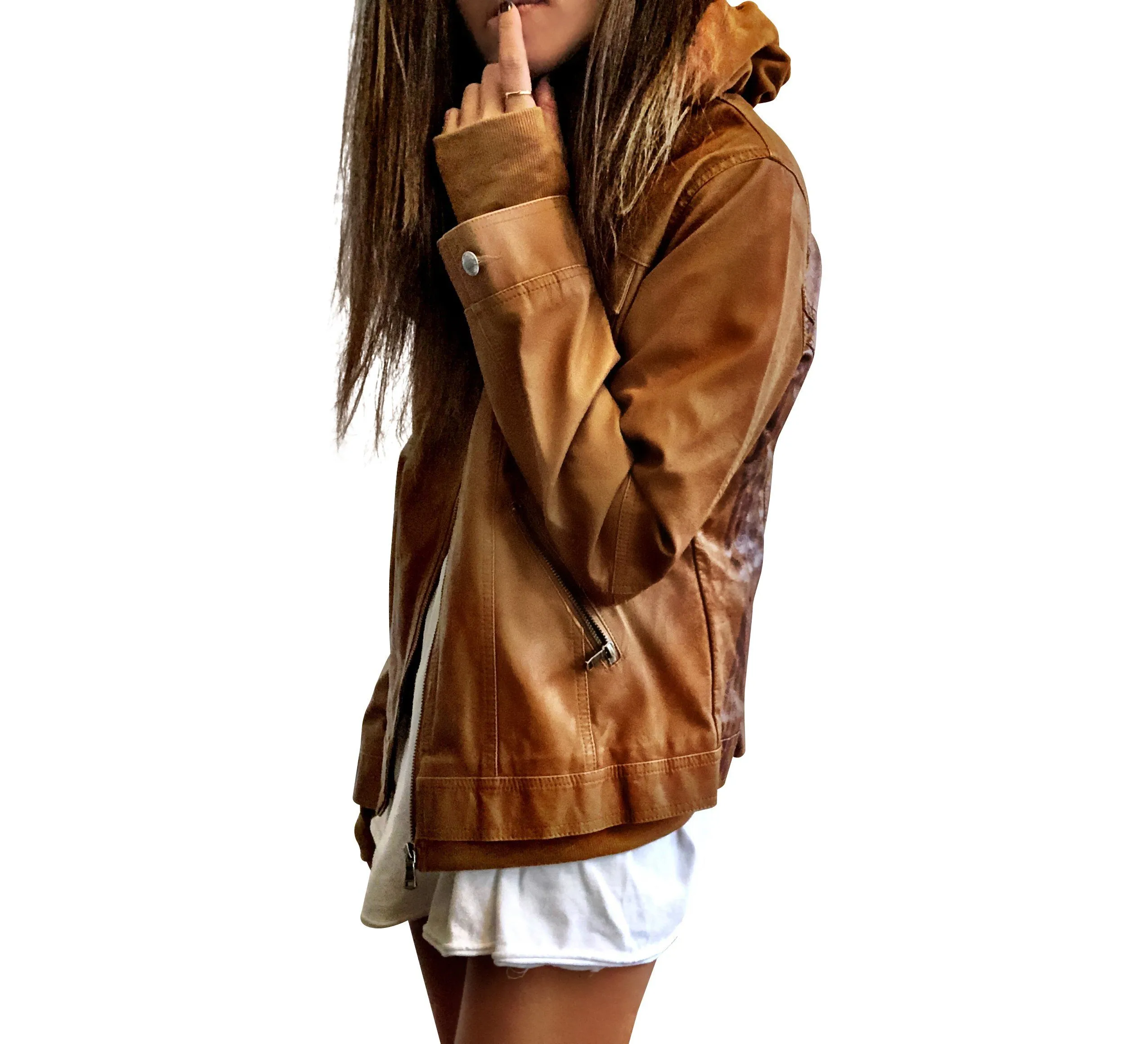 'ME   YOU' LEATHER JACKET