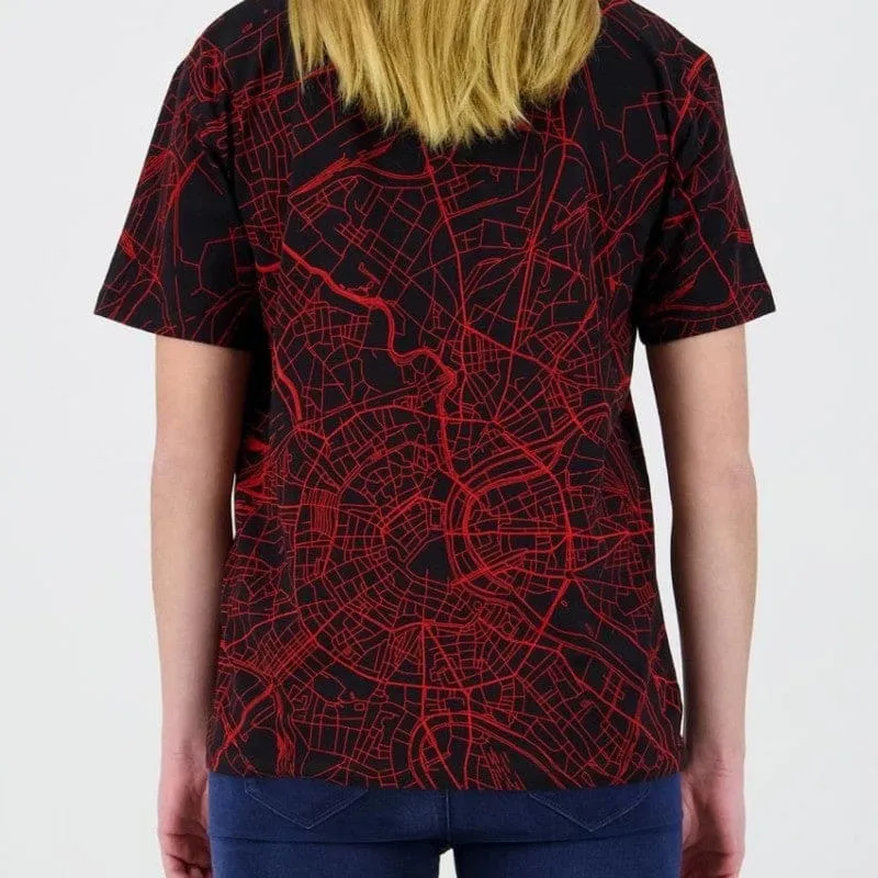 Official Marvel Black Widow City Map Women's  T-Shirts