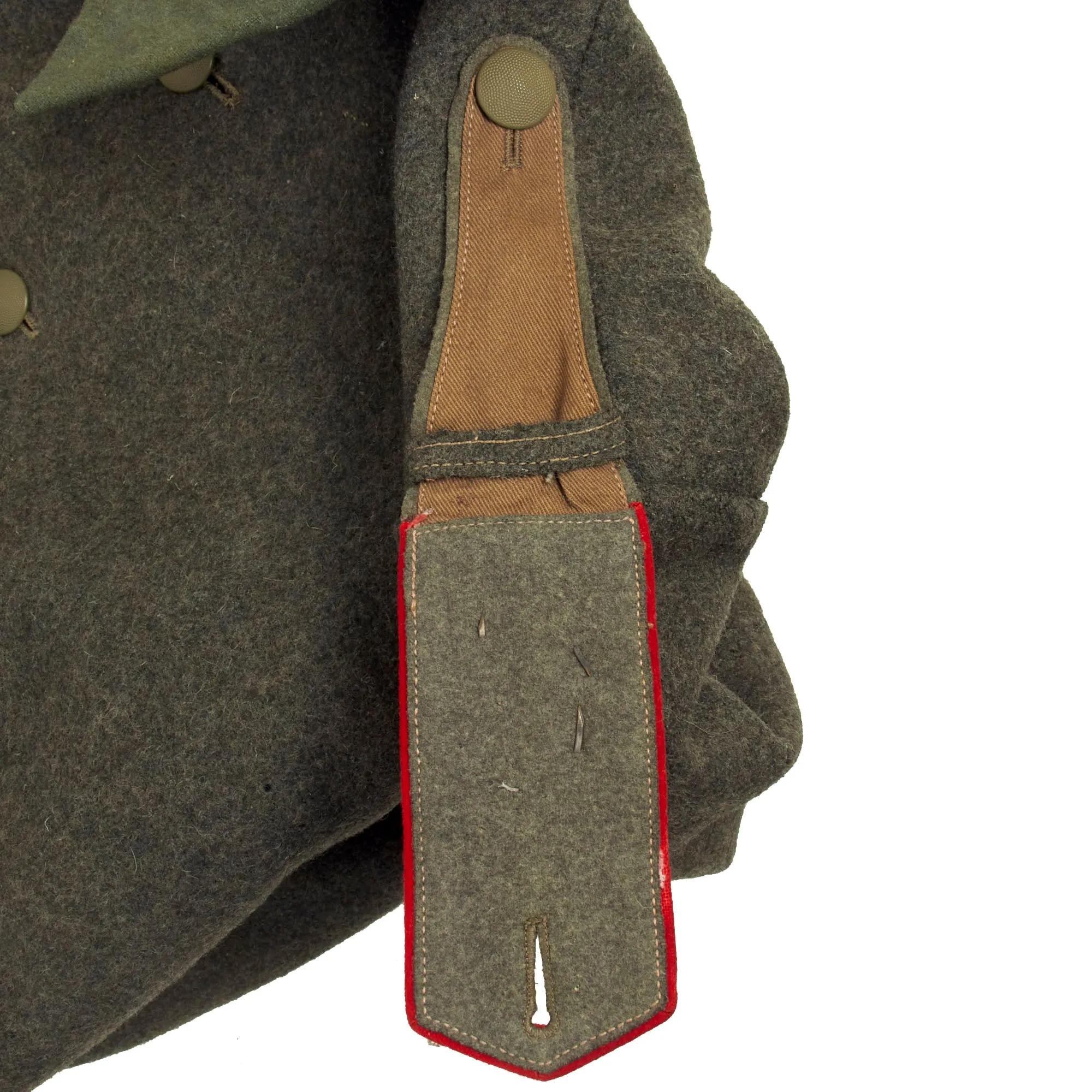 Original Imperial German WWI Feldgrau M-1915 Greatcoat With Hussar Regiment Shoulder Boards - Dated 1918