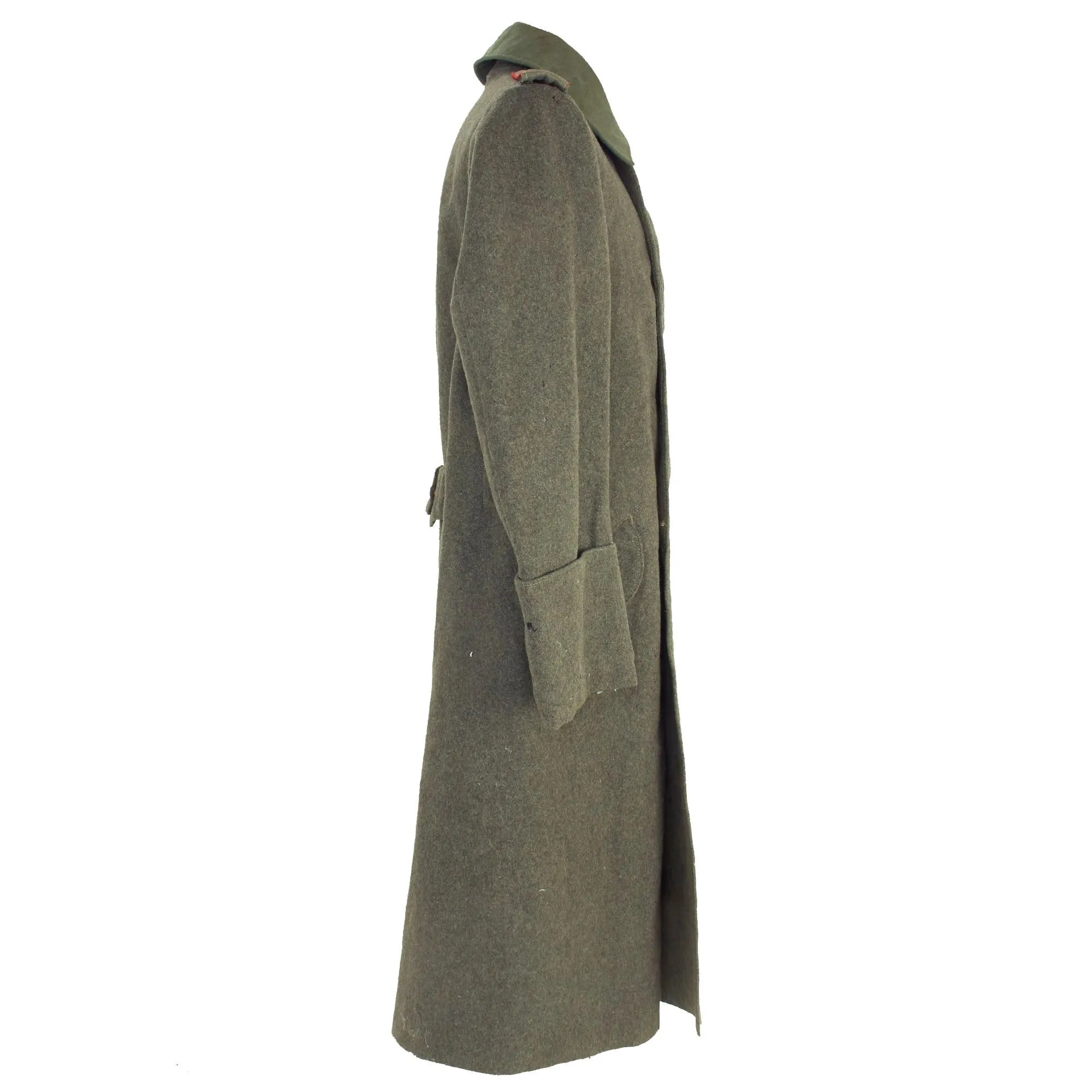 Original Imperial German WWI Feldgrau M-1915 Greatcoat With Hussar Regiment Shoulder Boards - Dated 1918