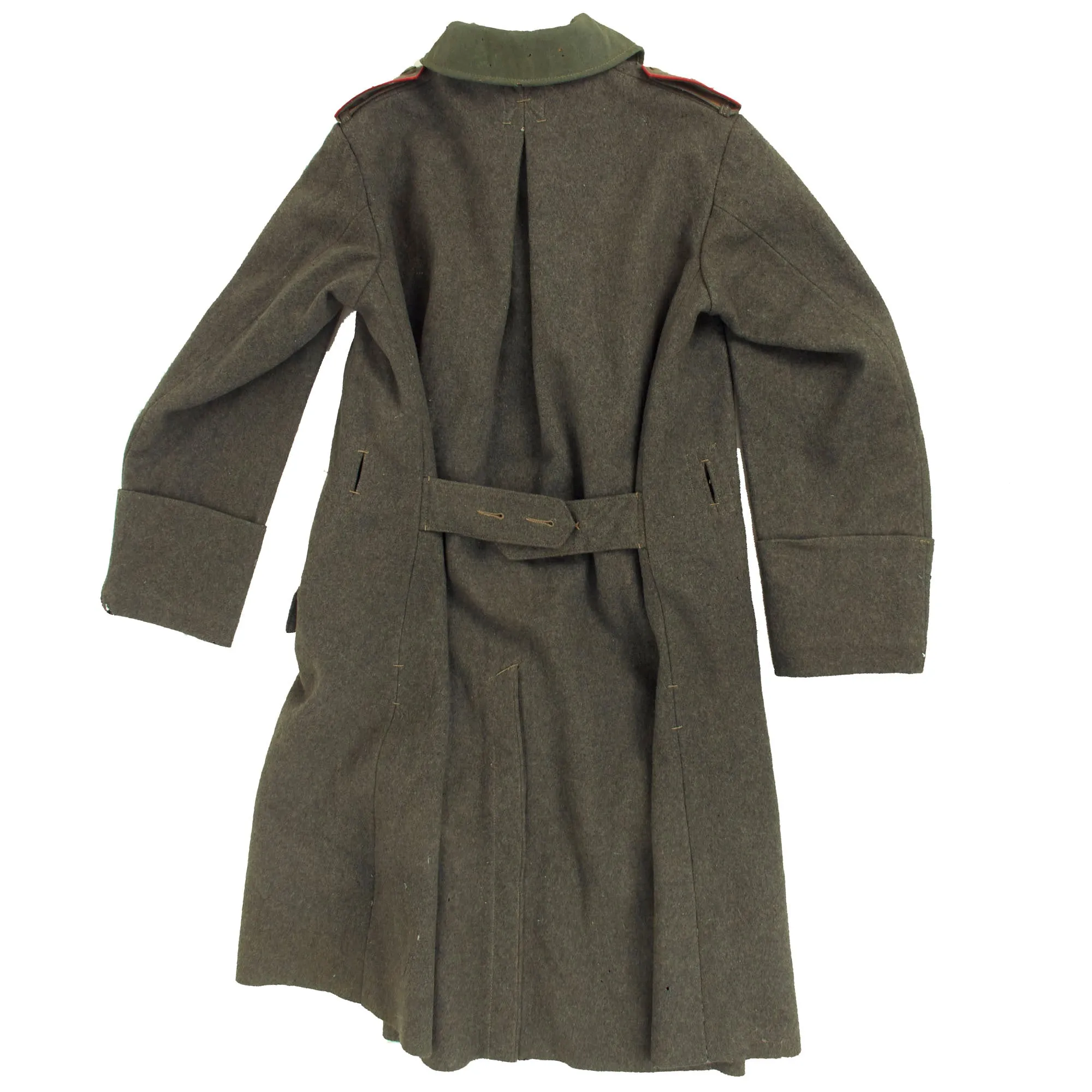 Original Imperial German WWI Feldgrau M-1915 Greatcoat With Hussar Regiment Shoulder Boards - Dated 1918