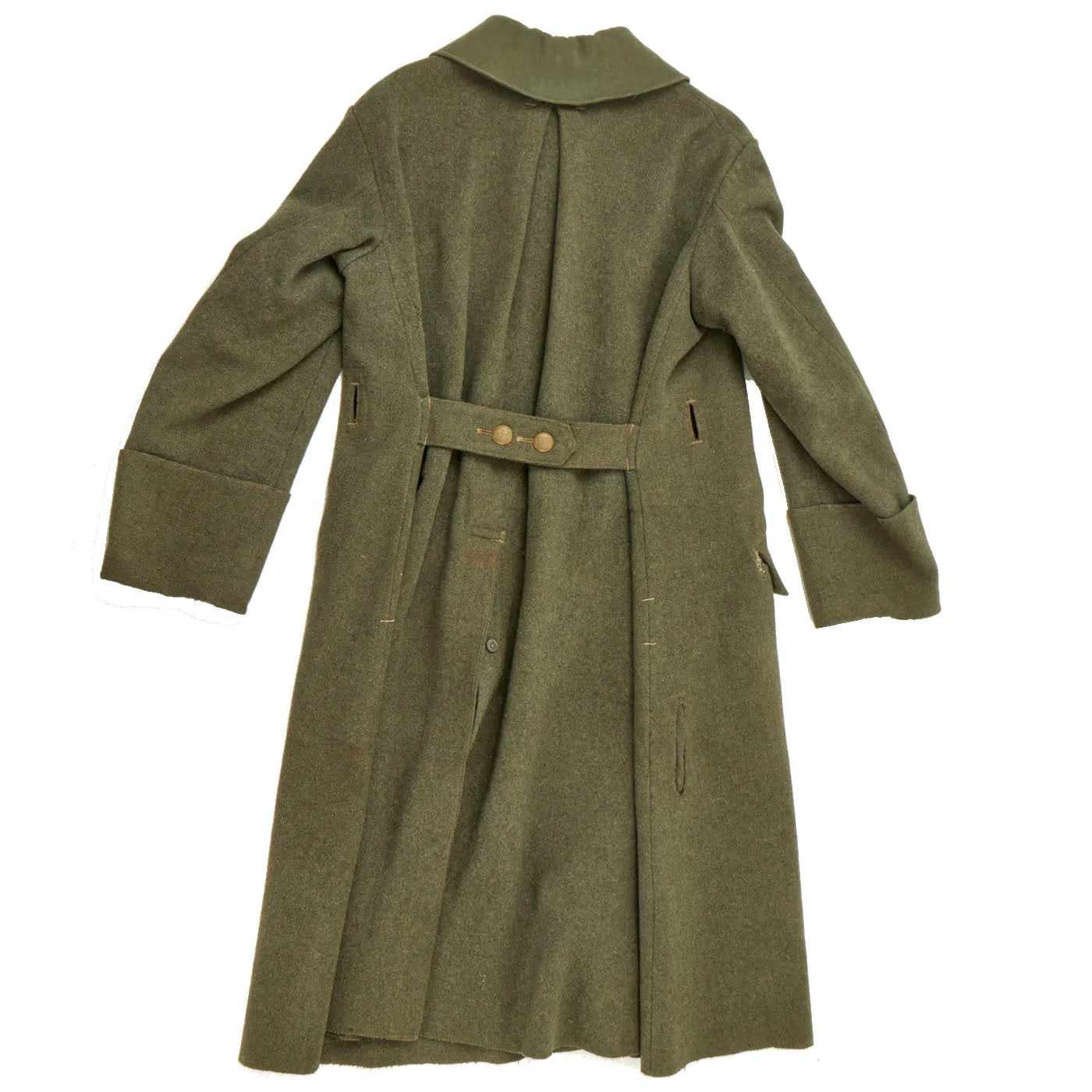 Original Imperial German WWI Feldgrau M-1915 Greatcoat With Named Prussian Reserve Feldmütze