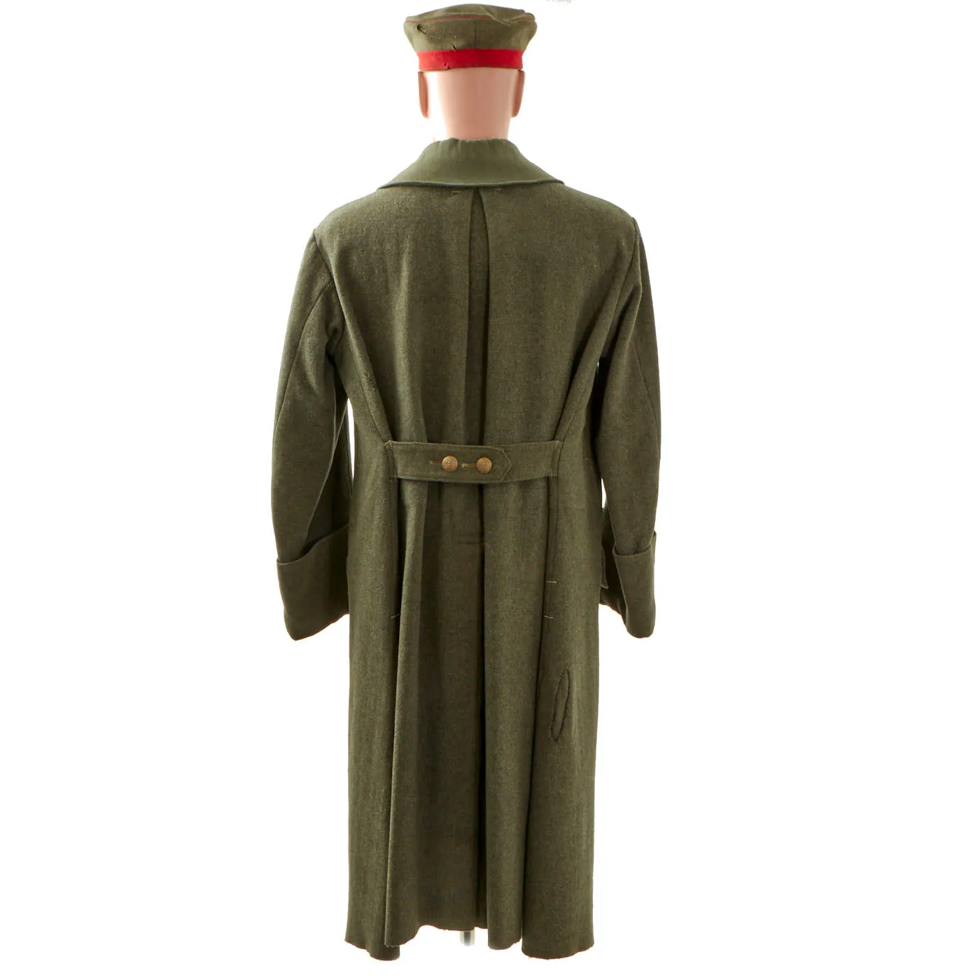 Original Imperial German WWI Feldgrau M-1915 Greatcoat With Named Prussian Reserve Feldmütze