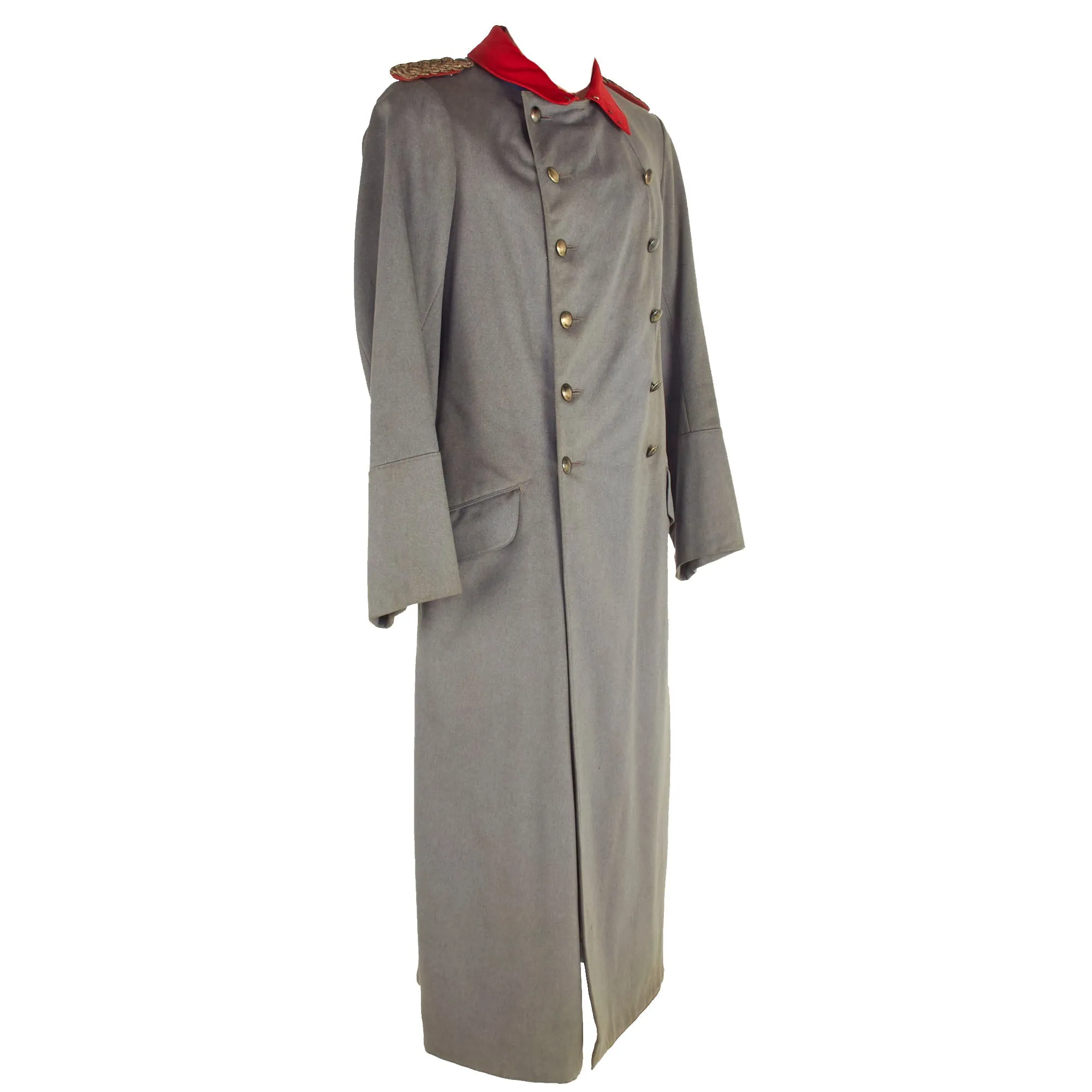 Original Imperial German WWI Prussian Infantry Officer Sable Gray M-1915 Greatcoat