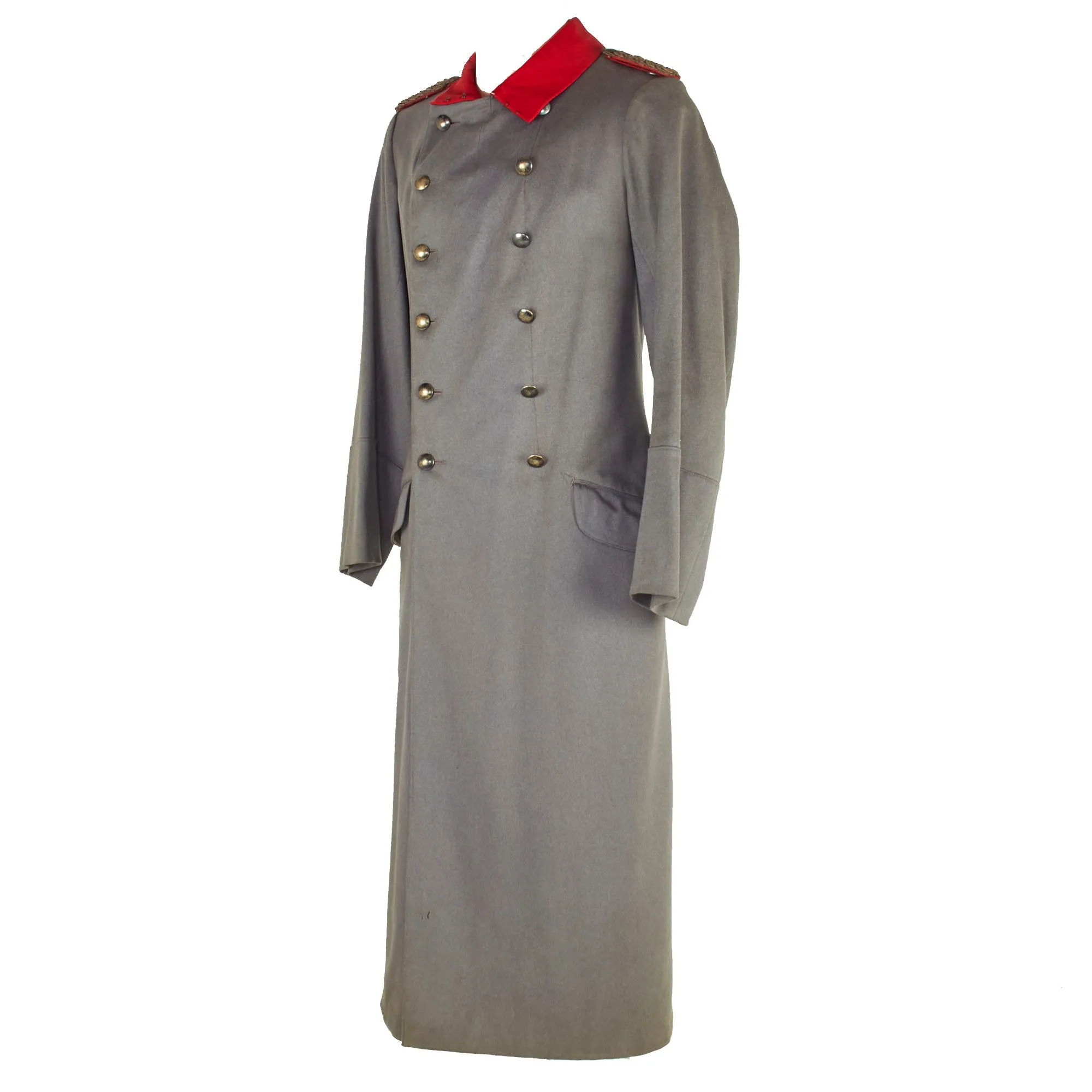 Original Imperial German WWI Prussian Infantry Officer Sable Gray M-1915 Greatcoat