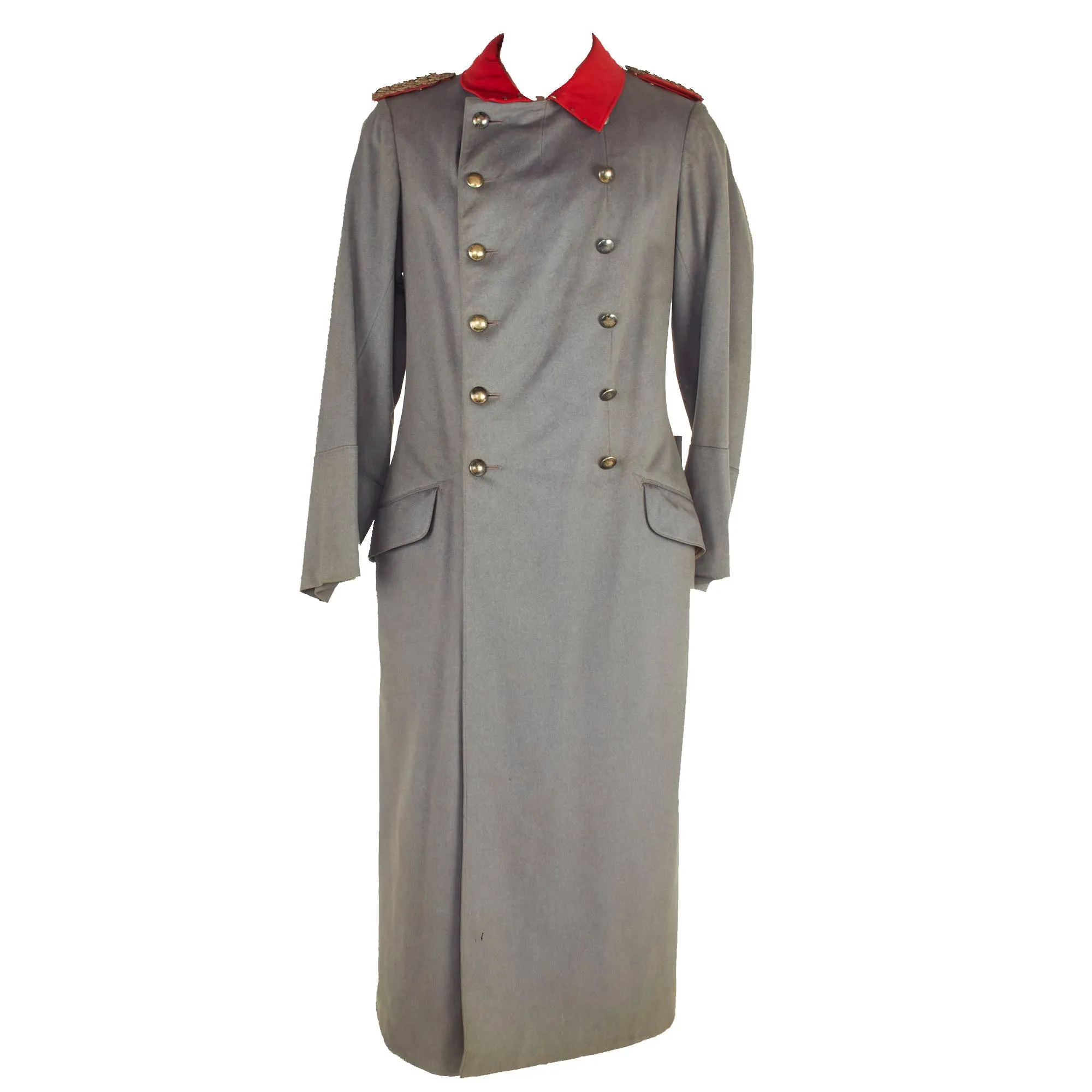 Original Imperial German WWI Prussian Infantry Officer Sable Gray M-1915 Greatcoat