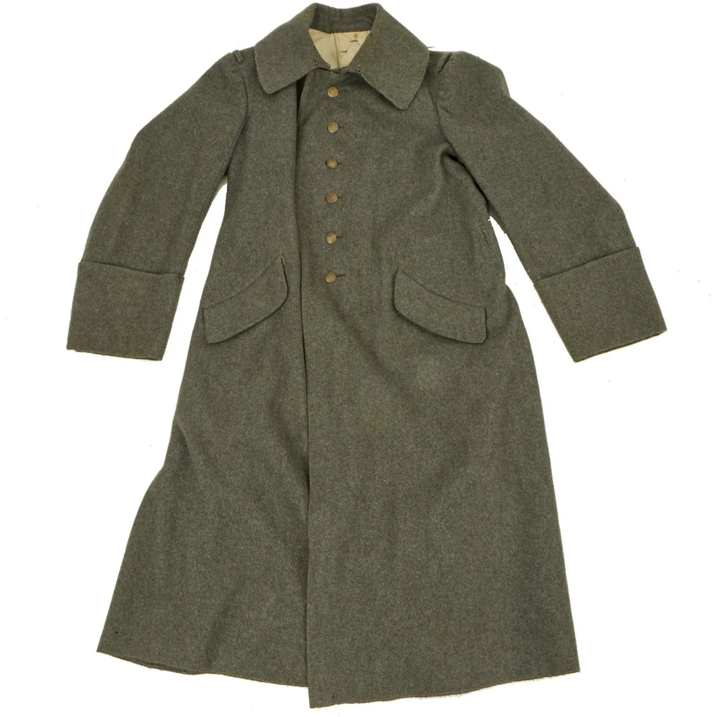 Original Imperial German WWI Rare Unissued Feldgrau M-1915 Bavarian Greatcoat - 1916 Dated