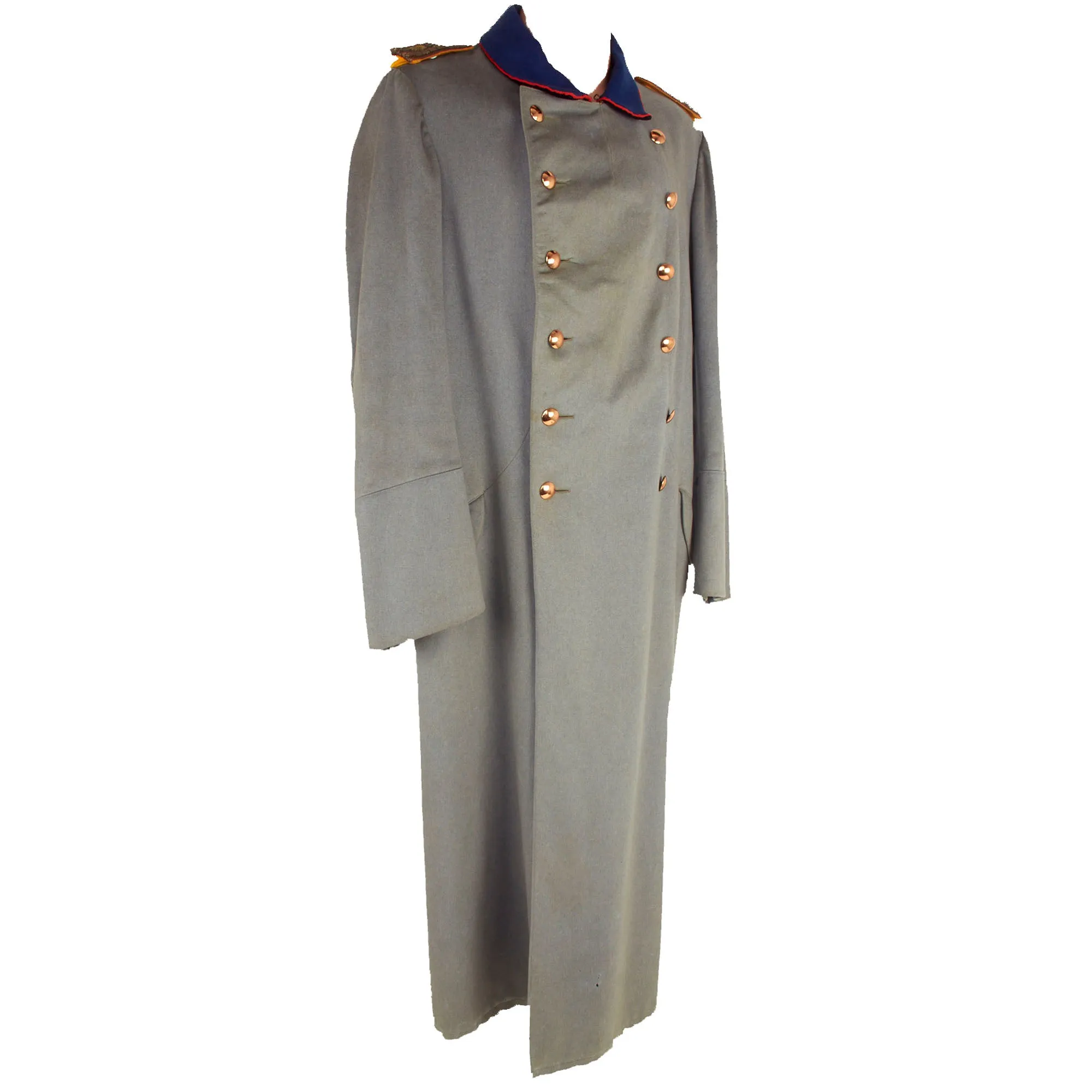 Original Imperial German WWI Royal Bavarian Artillery Lieutenant Feldgrau M-1915 Greatcoat