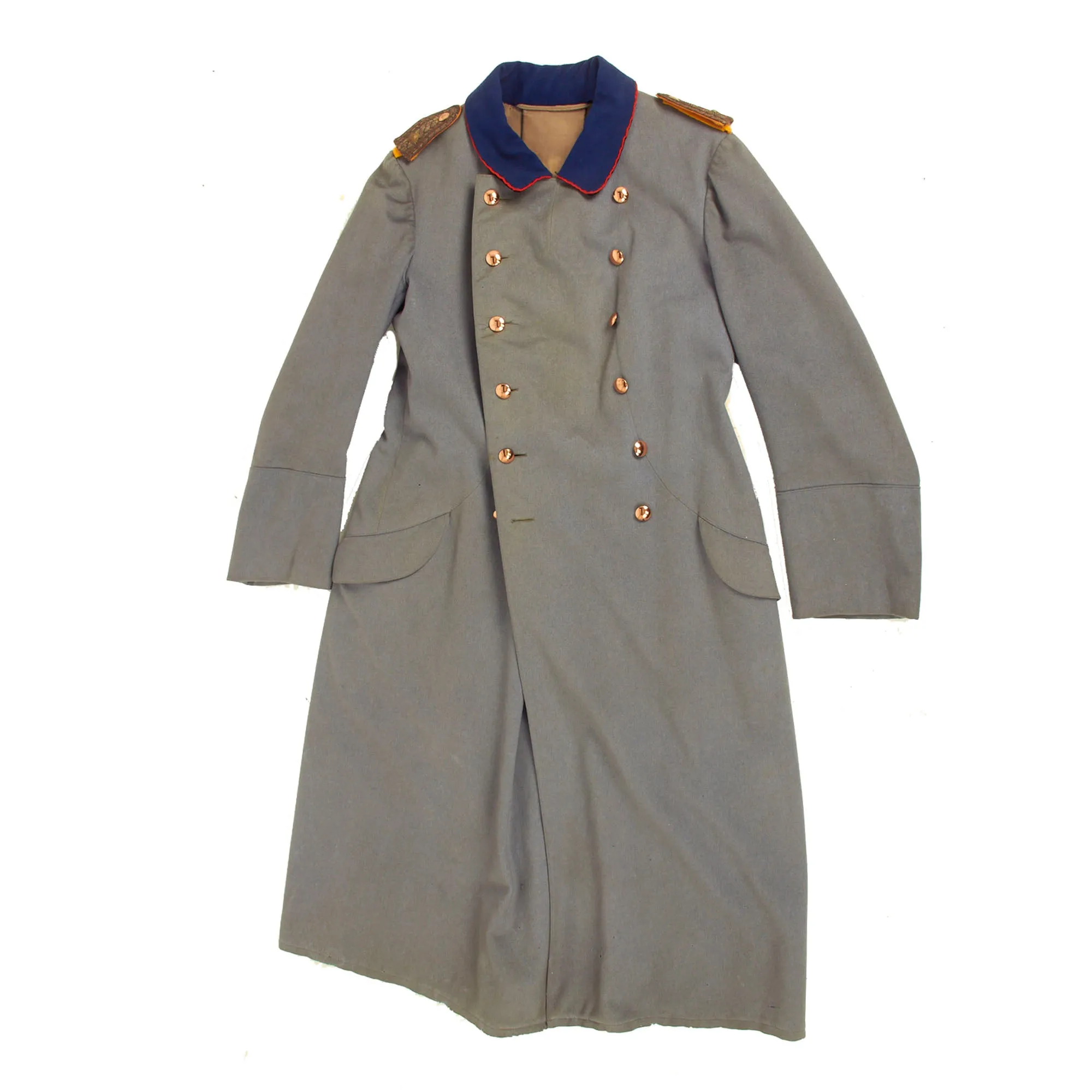 Original Imperial German WWI Royal Bavarian Artillery Lieutenant Feldgrau M-1915 Greatcoat