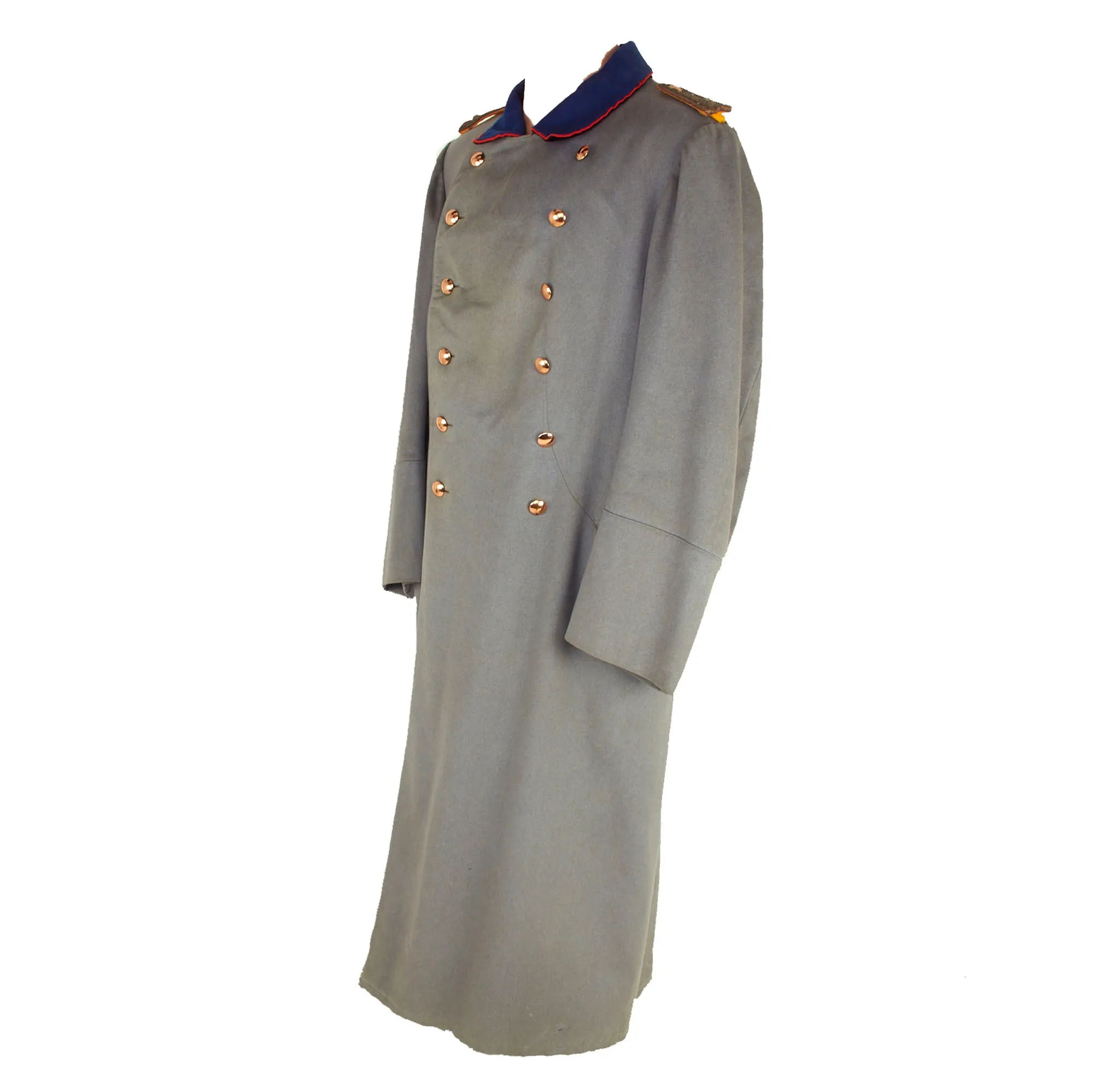 Original Imperial German WWI Royal Bavarian Artillery Lieutenant Feldgrau M-1915 Greatcoat