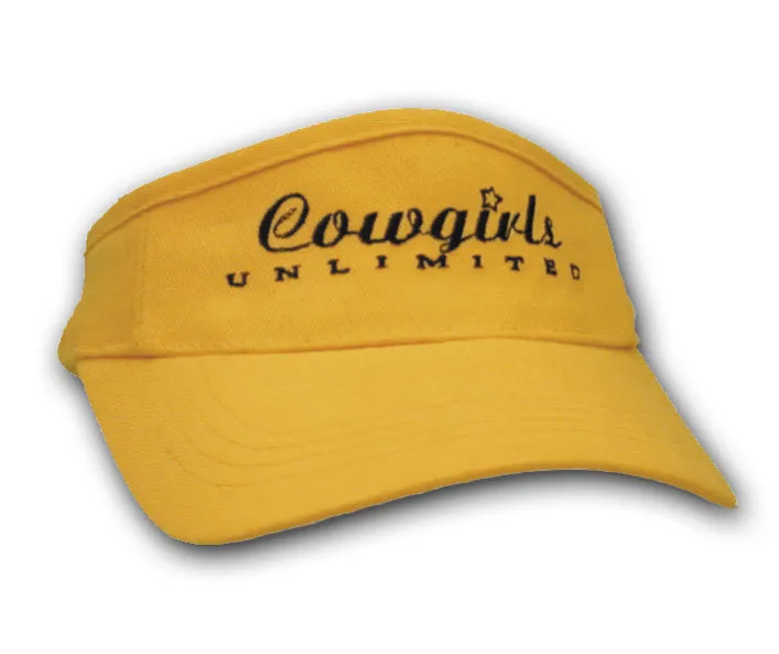 "Cowgirls Up" Western Visor - Yellow