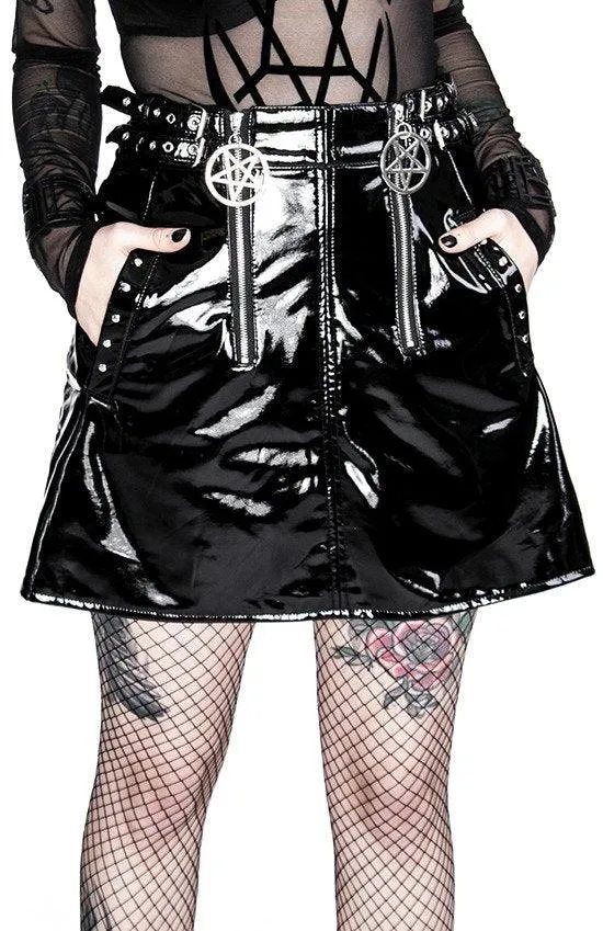 Restyle - Double Vinyl Pentagram Skirt