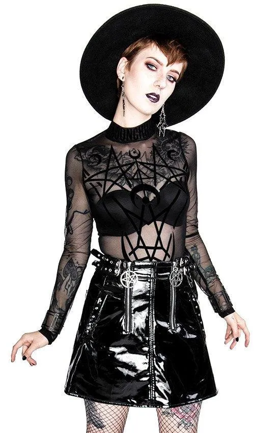 Restyle - Double Vinyl Pentagram Skirt