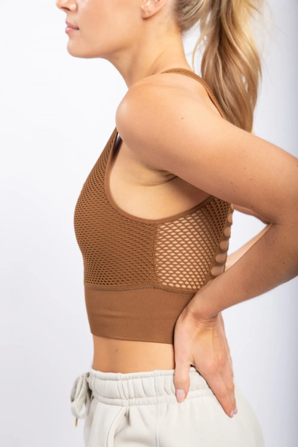 Seamless Laser Cut Sports Bra