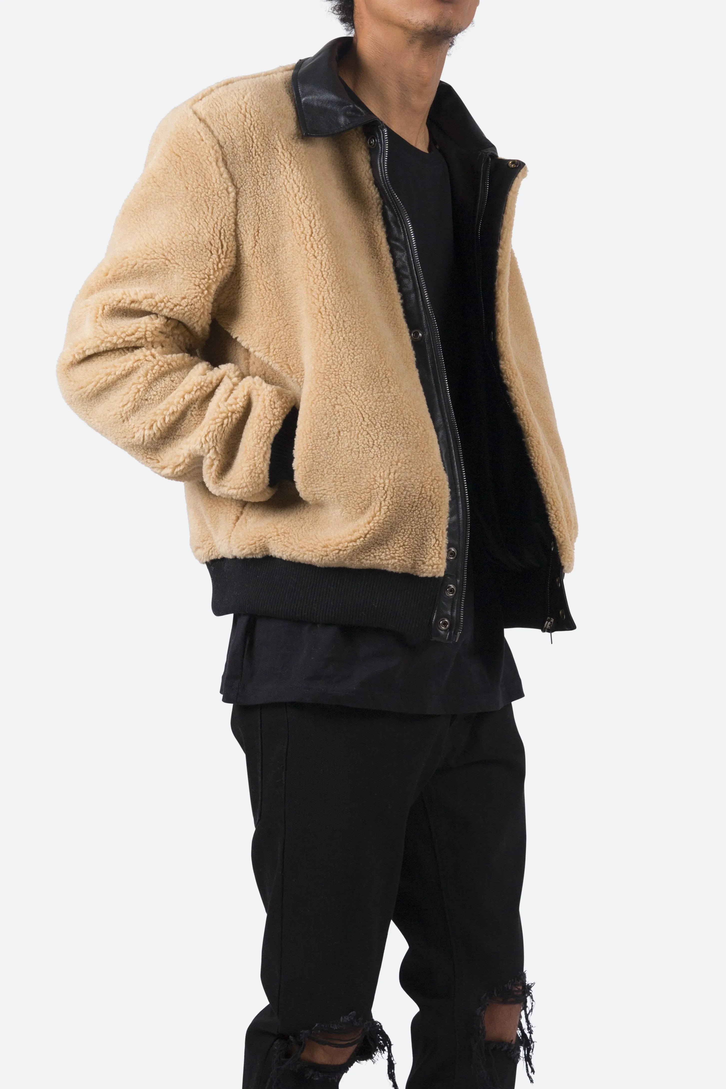 Sherpa Bomber Jacket - Tan