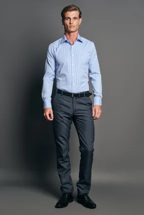 Slim Fit Long sleeves-Formal Shirts-Vista Blue