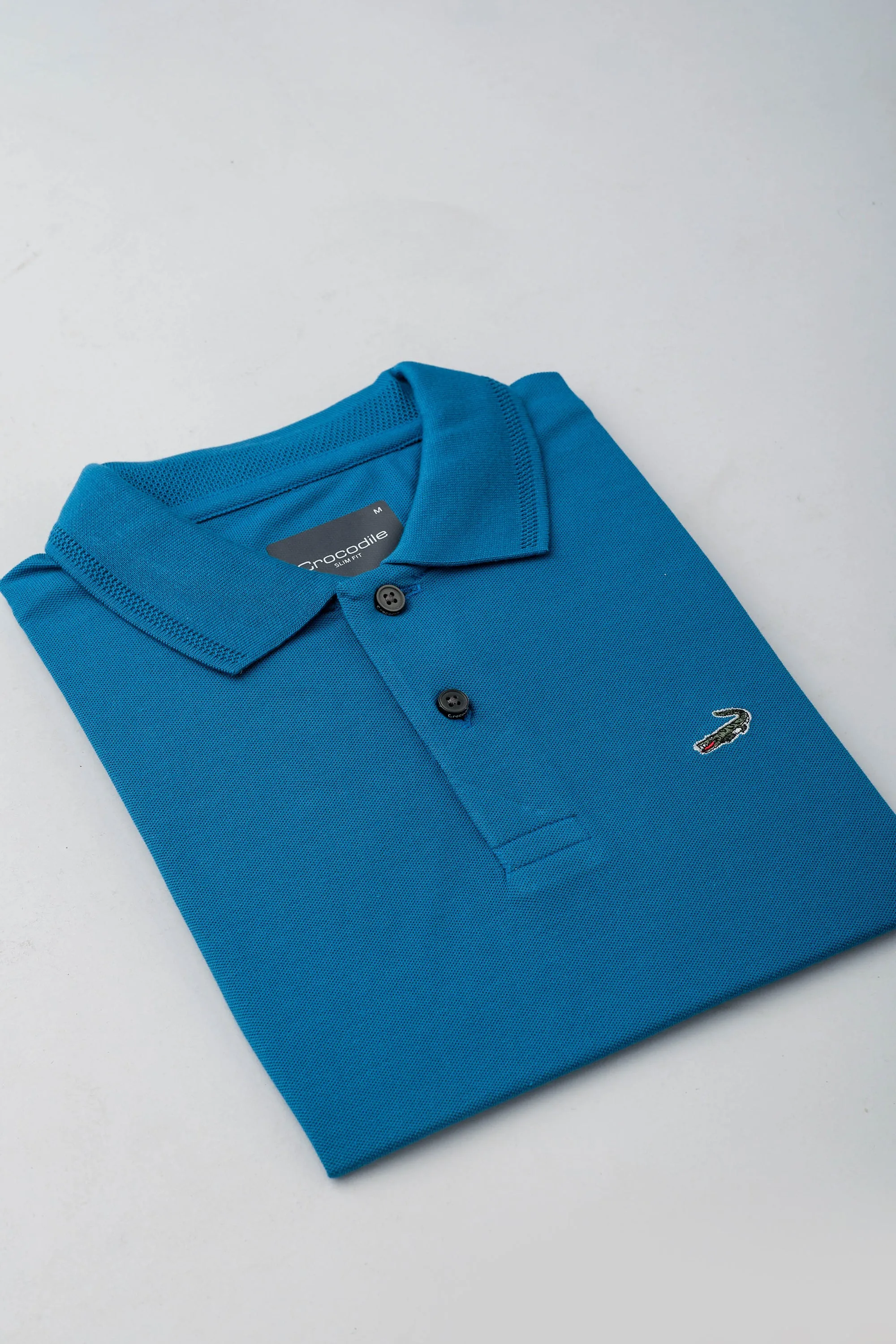 Slim Fit Short Sleeves - Casual Polo - Blue Methly