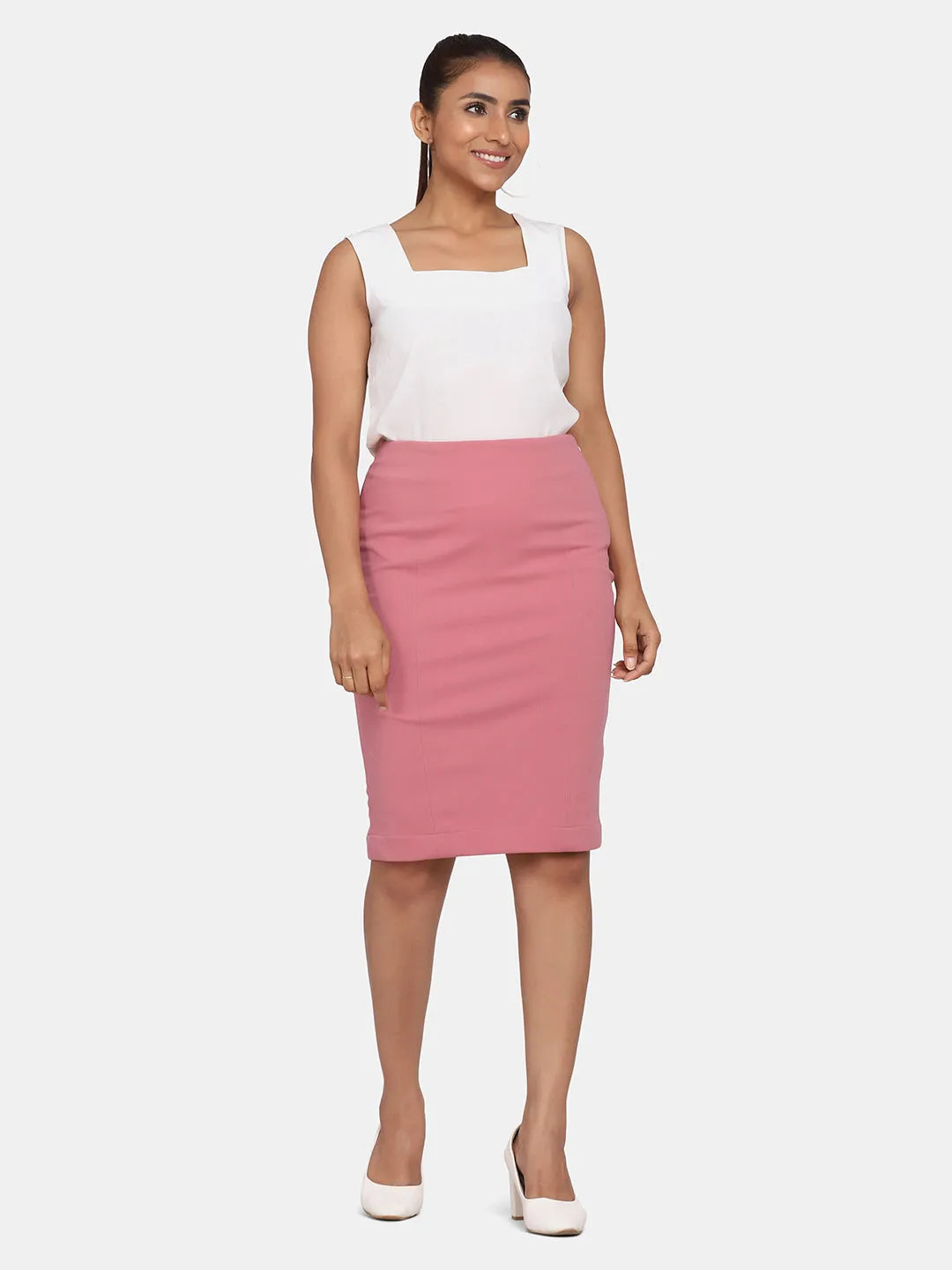 Stretch Pencil Skirt