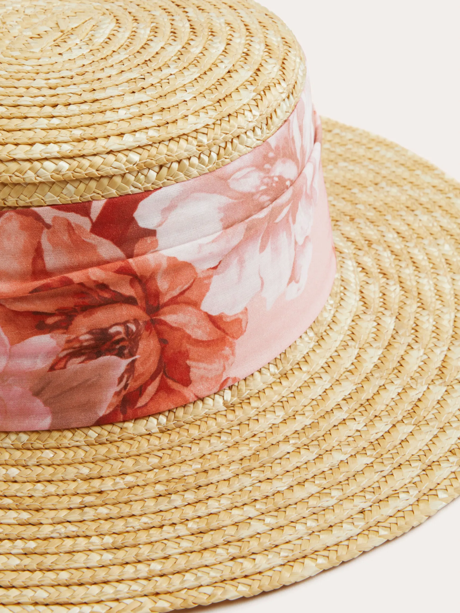 Sweet Peach Boater Hat