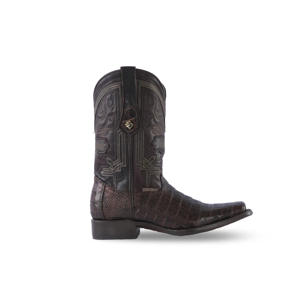 Texas Country Exotic Boot Fonseca Caiman Belly Paris TC Toe Cuero