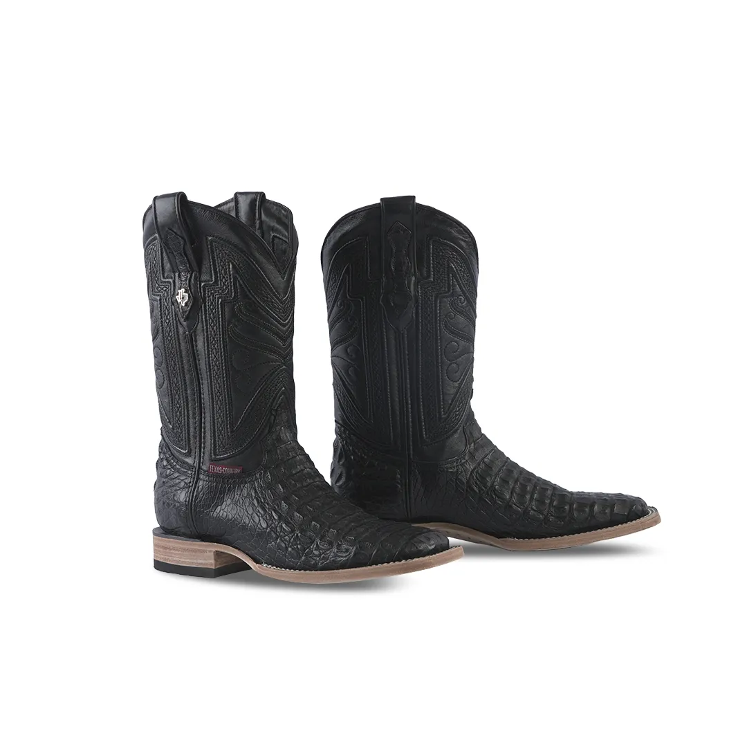 Texas Country Exotic Boot Lomo Caiman Black LM10