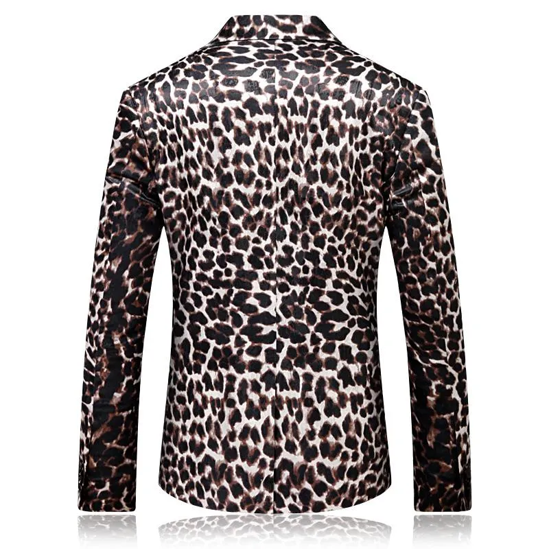 The Leopard Slim Fit Blazer Suit Jacket