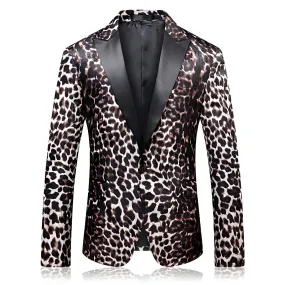 The Leopard Slim Fit Blazer Suit Jacket