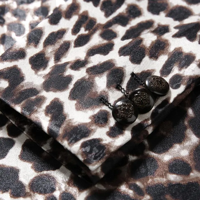 The Leopard Slim Fit Blazer Suit Jacket